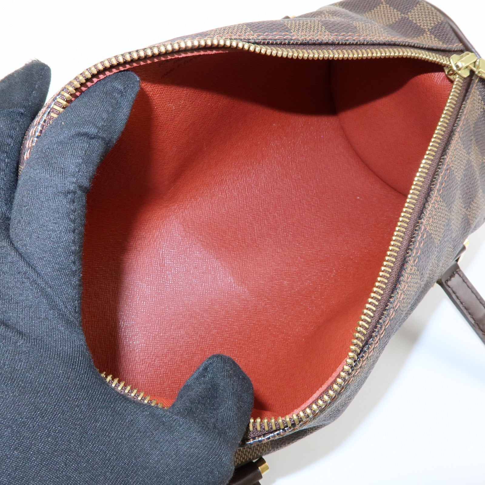 Louis Vuitton Damier Ebene Papillon 26 Hand Bag Brown N51304