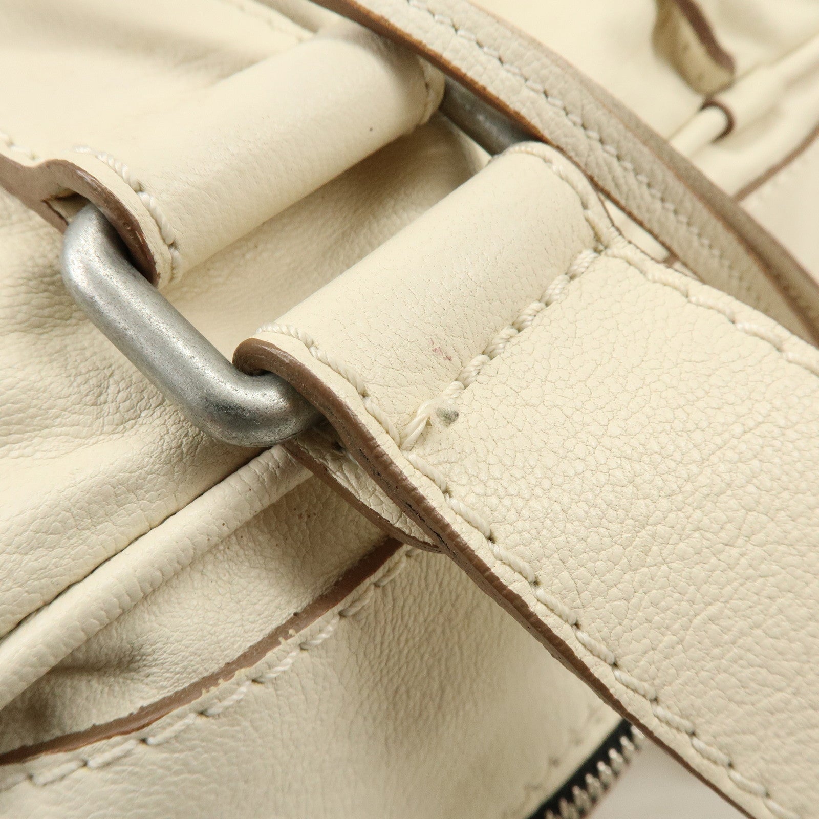 Chloe Betty Leather Shoulder Bag Satchel Bag Ivory