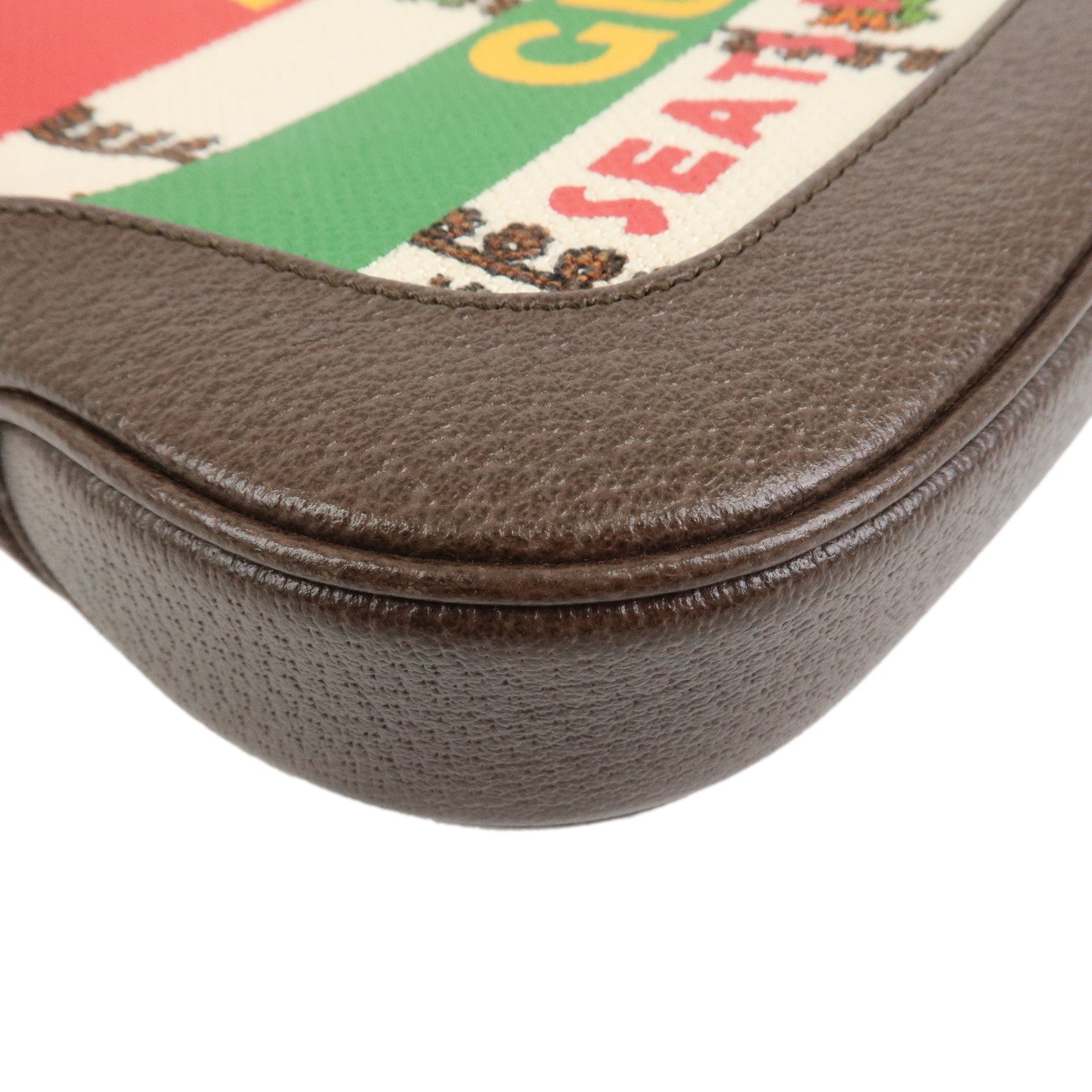 GUCCI New Jackie Canvas Leather Shoulder Bag Brown Natural 636706