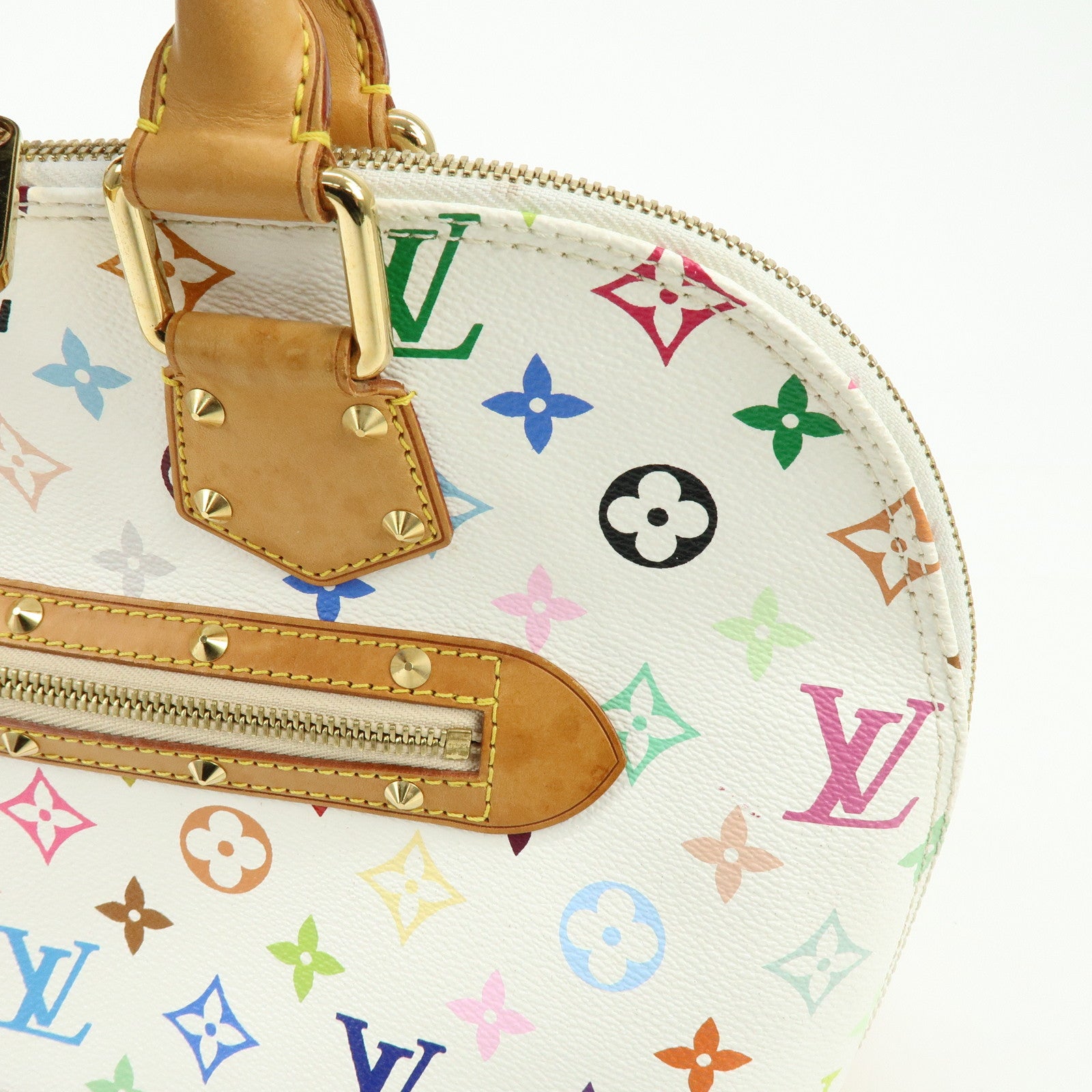 Louis Vuitton Monogram Multicolor Alma PM Hand Bag Blanc M92647