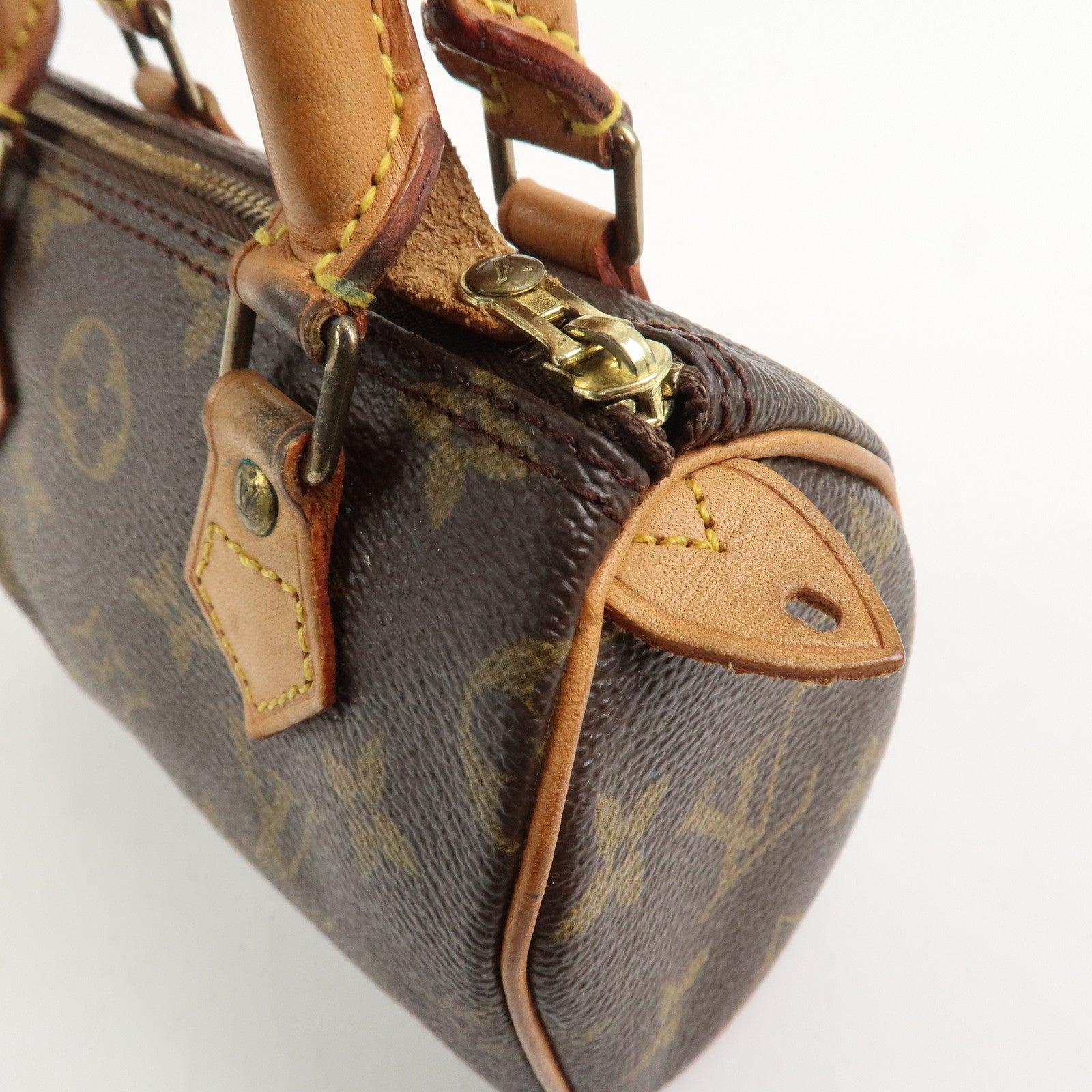 Louis Vuitton Monogram Mini Speedy Hand Bag Brown M41534