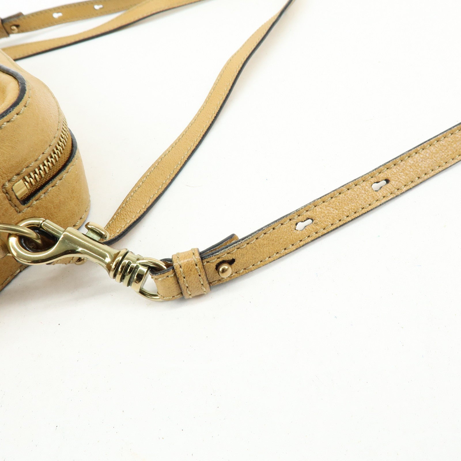 Chloe Shadow Leather 2Way Bag Shoulder Bag Light Brown