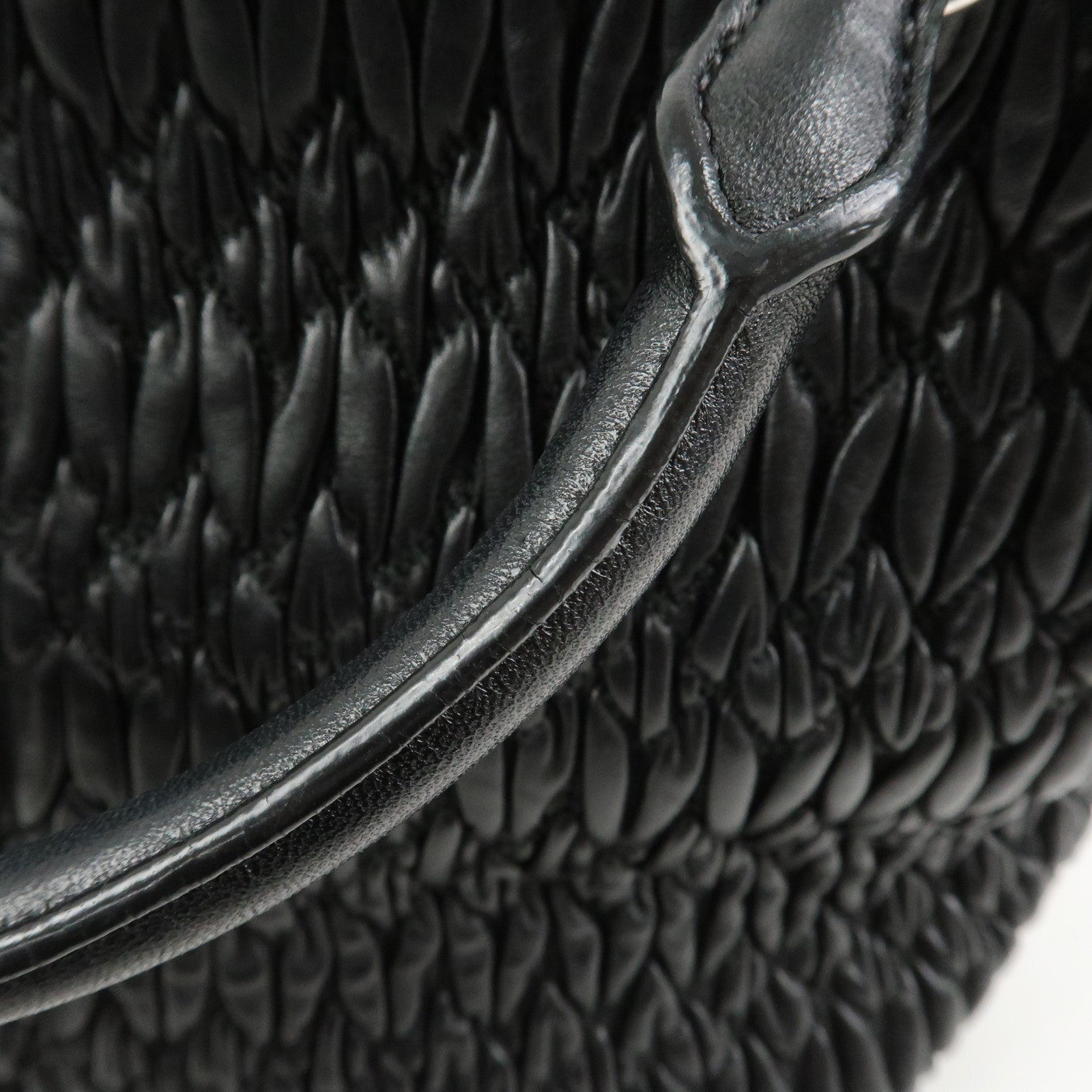 MIU MIU Matelasse Nappa Crystal 2Way Shoulder Bag Black 5BE896