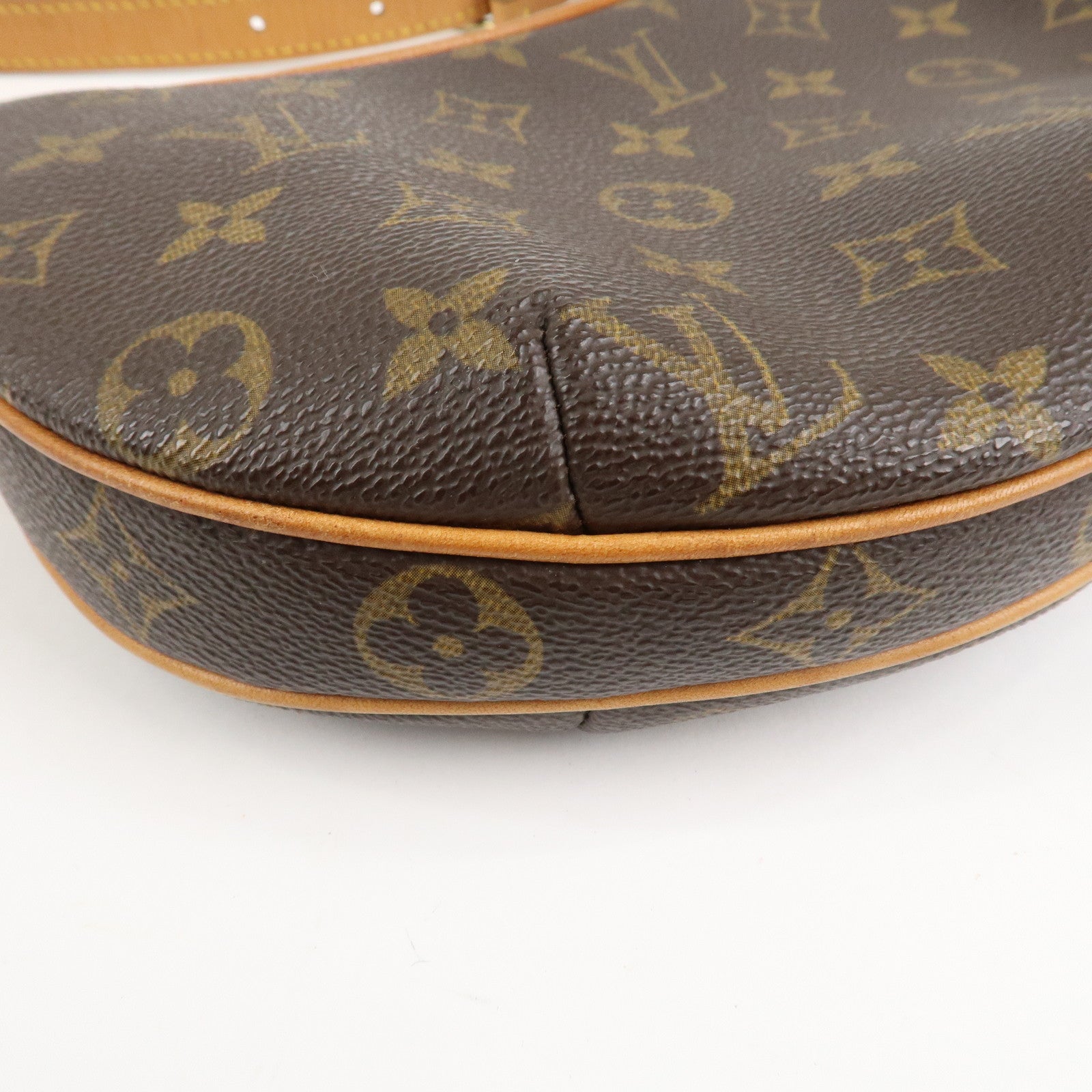 Louis Vuitton Monogram Pochette Croissant Shoulder Bag Brown M51510 Used