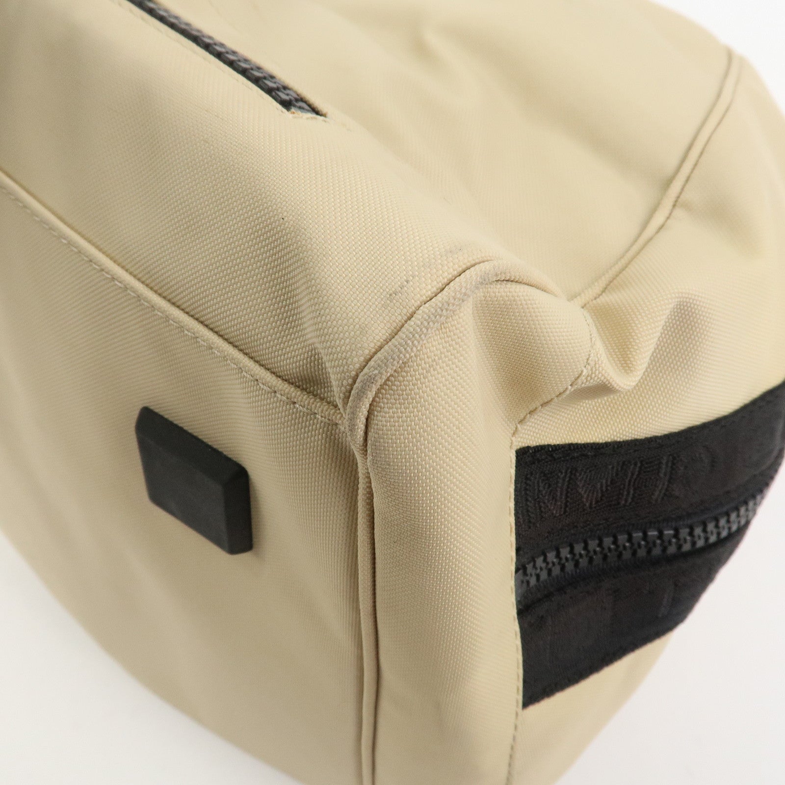 CHANEL Sports Line Nylon Boston Bag Travel Bag Beige Black A19976