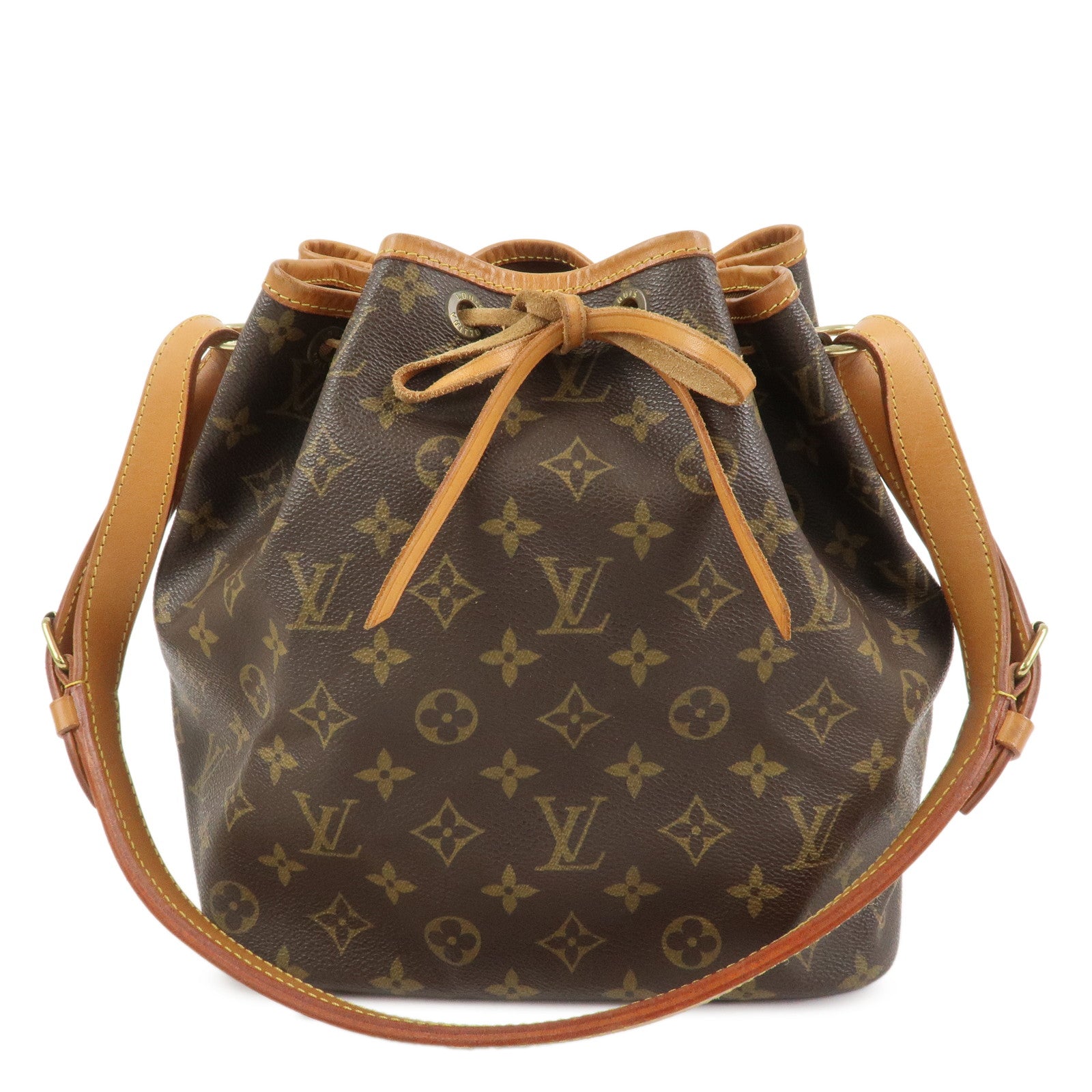 Louis Vuitton Monogram Petit Noe Shoulder Bag Brown M42226