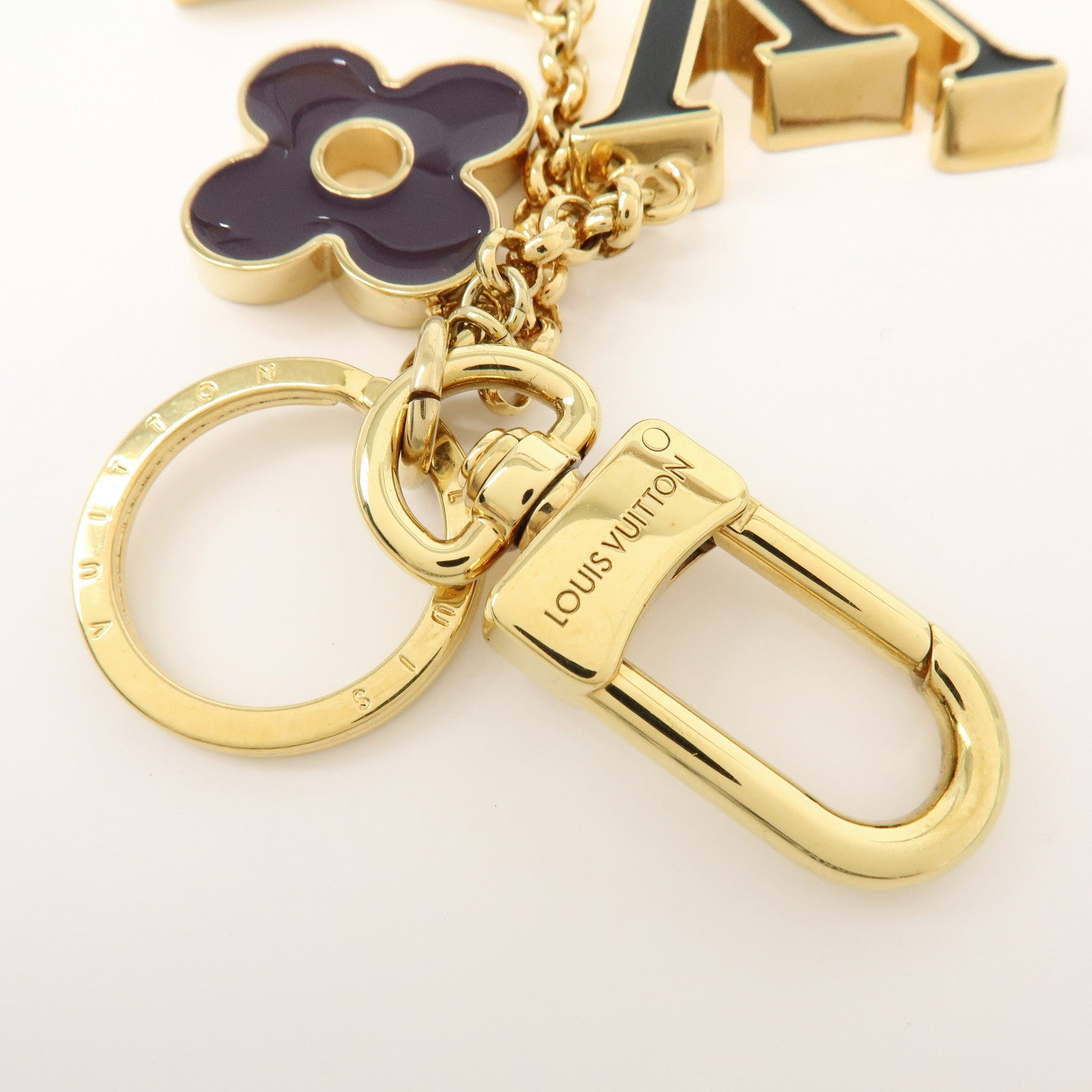 Louis Vuitton Fleur de Monogram Metal Bag Charm Key Charm M01652