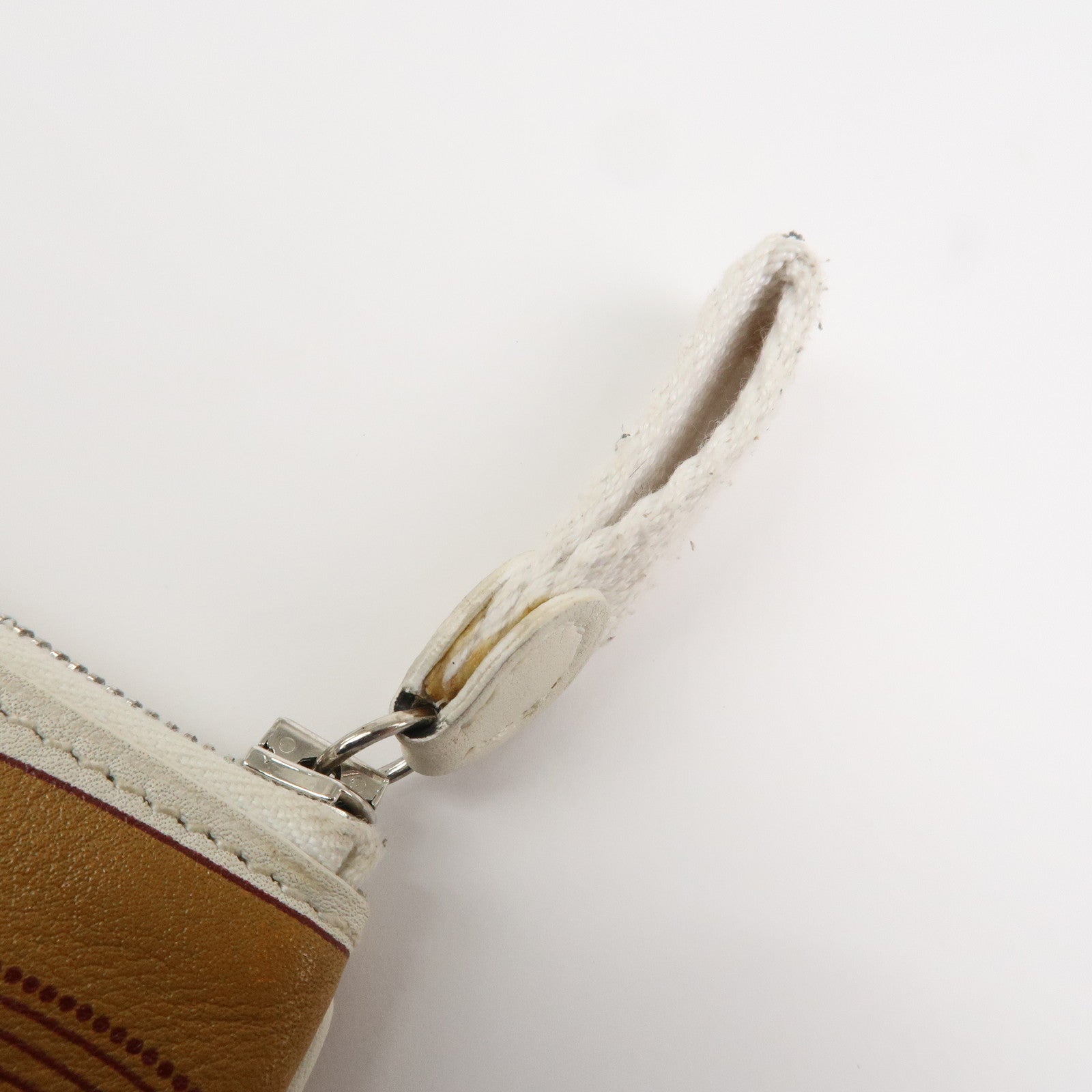 HERMES Carre Calf Skin Pocket Pouch BALADE EN BERLINE Ivory Brown