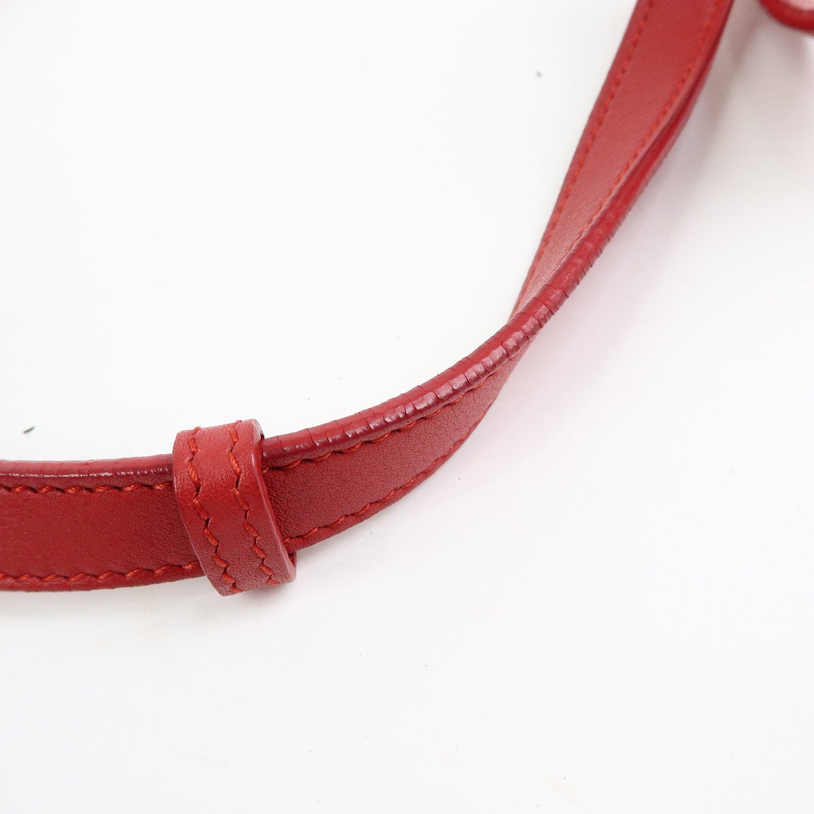 SAINT LAURENT PARIS Baby Cabas Leather 2Way Bag Hand Bag Red 424868