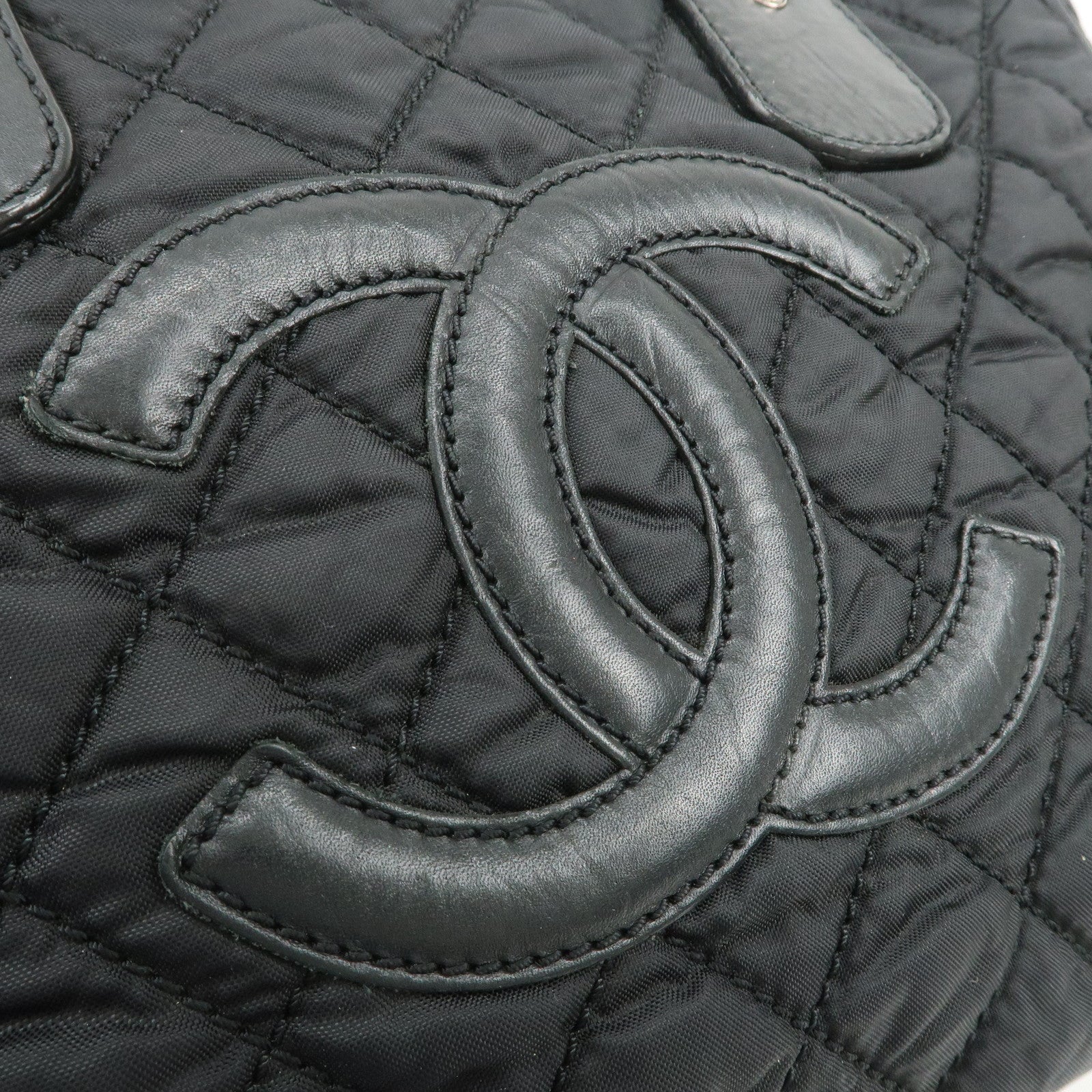 CHANEL Paris New York Nylon Leather Tote Bag Shoulder Bag A33100
