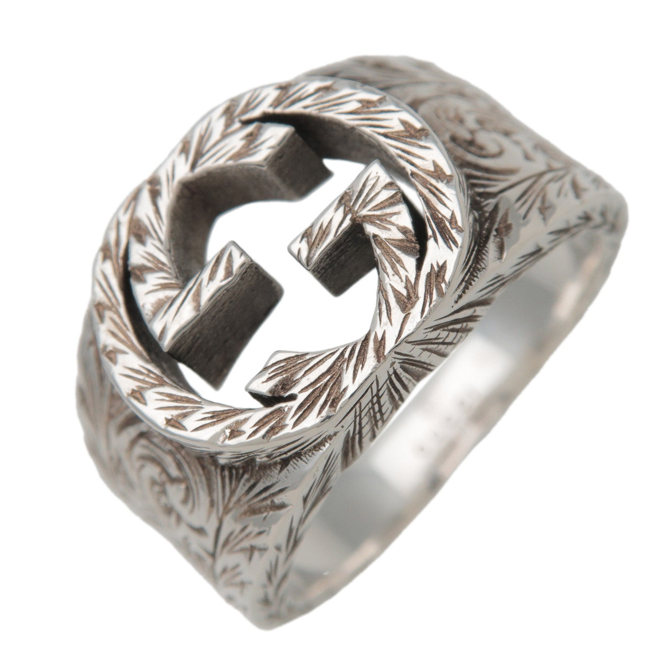 GUCCI Interlocking G Ring SV925 Silver #22 US10.5 EU62 HK22 455302