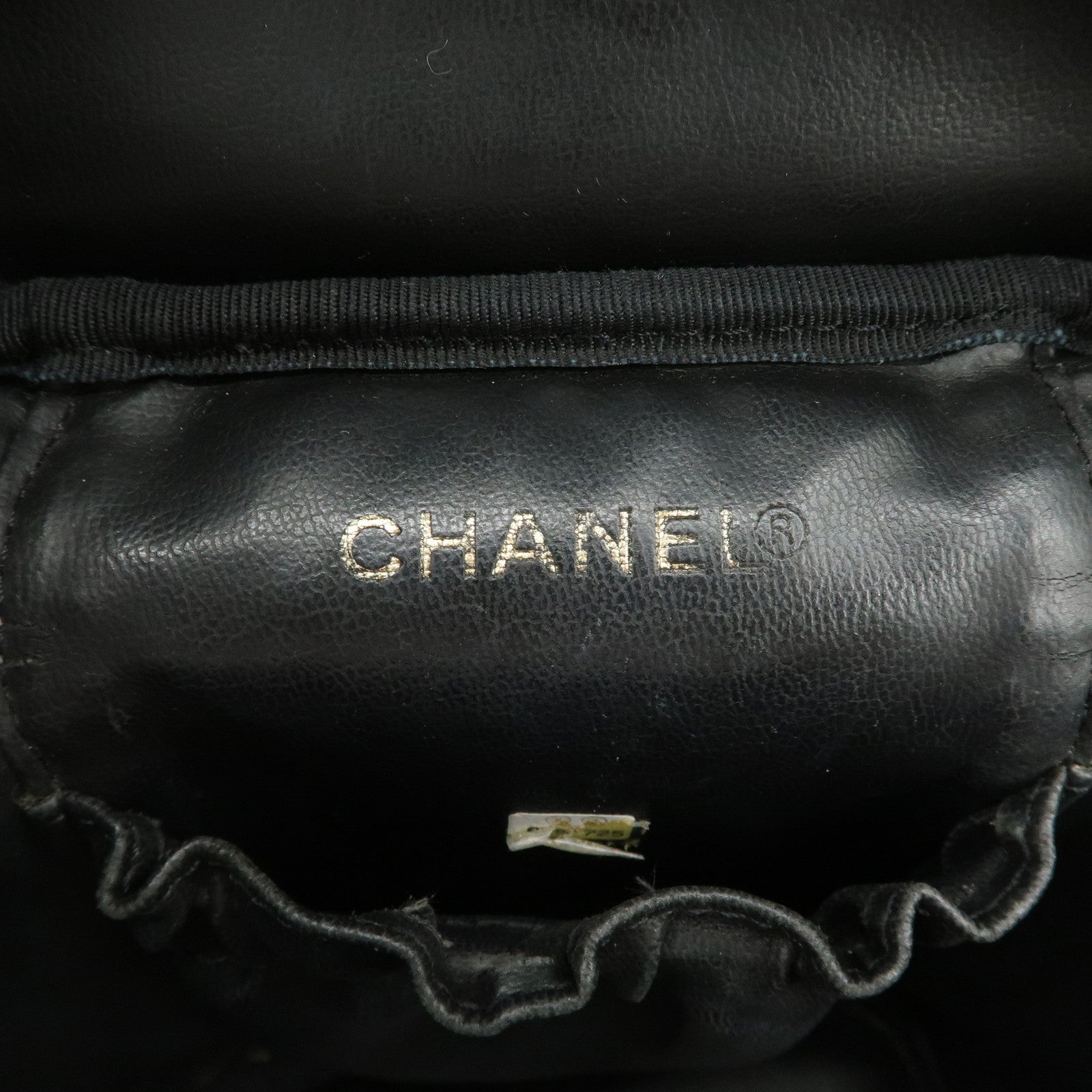 CHANEL COCO Mark Caviarskin Vanity Bag Hand Bag Makeup Bag A01998