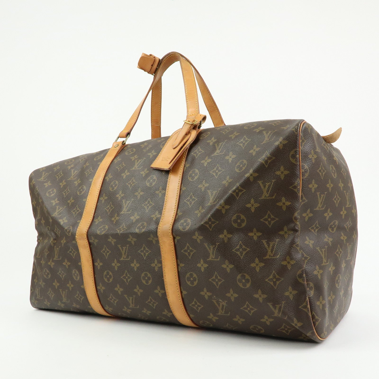 Louis Vuitton Monogram Sac Souple 55 Boston Bag Brown M41622
