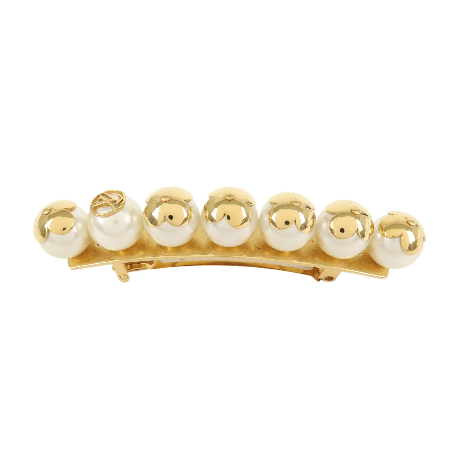 Louis Vuitton Be Mindful Artificial Pearl Barrette Hair Clip M68953