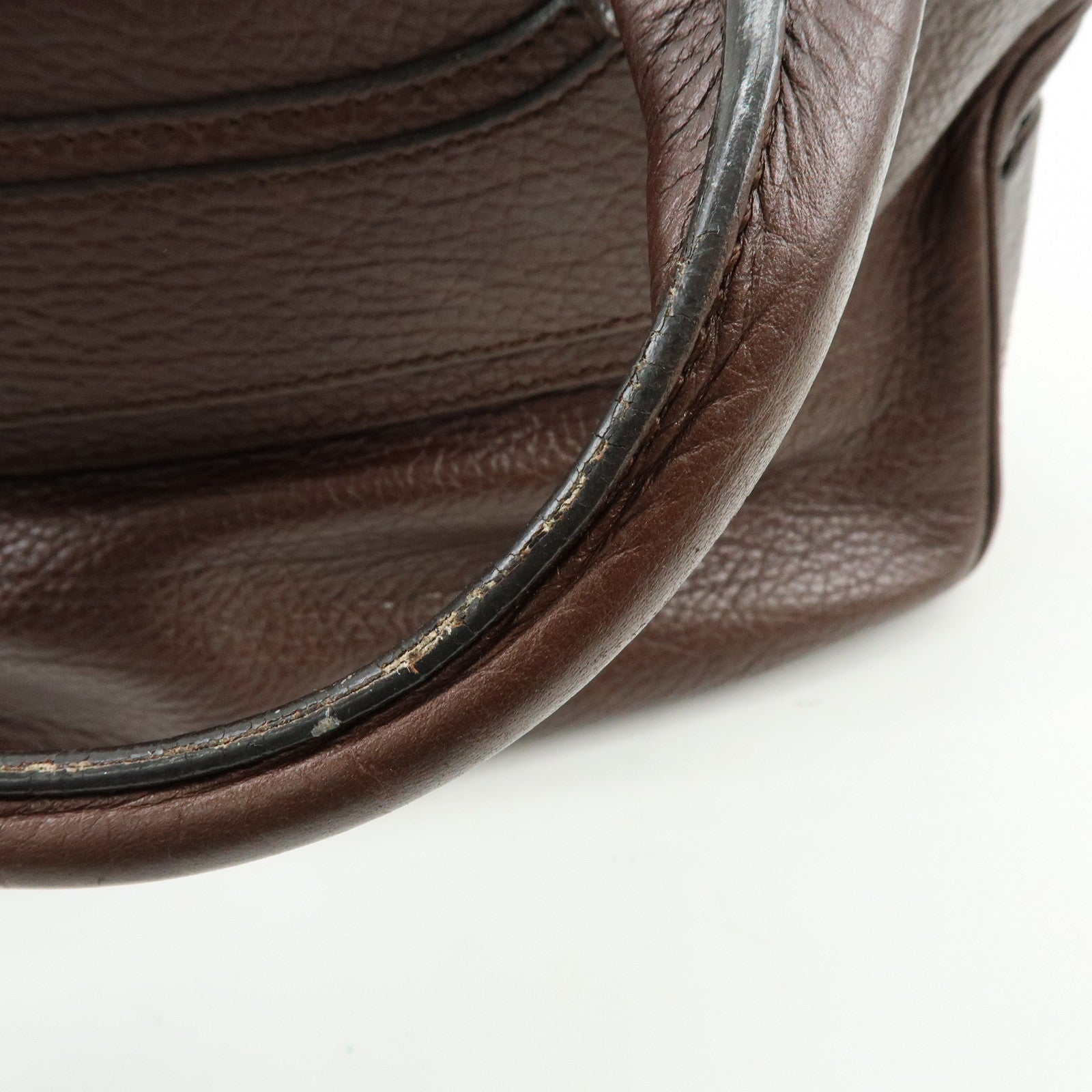 CELINE Macadam Leather Boogie Bag Hand Bag Burgundy