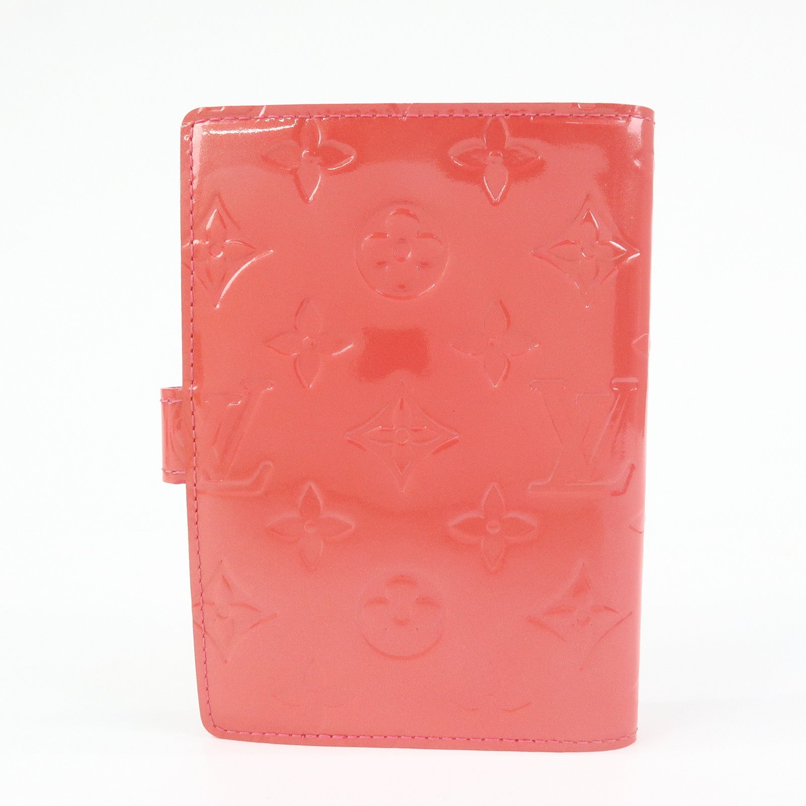 Louis Vuitton Monogram Vernis Agenda PM Planner Cover Pink R2101F