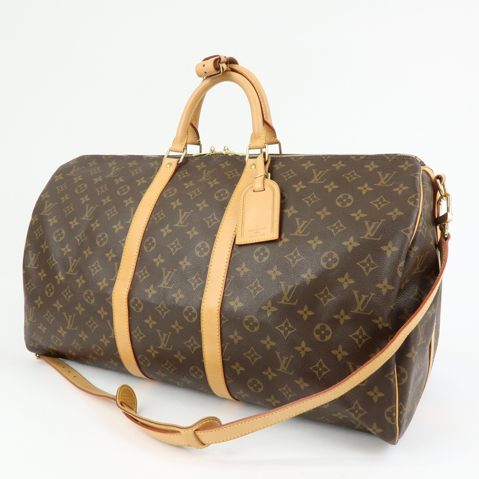 Louis Vuitton Monogram Keep All Bandouliere 55 Boston Bag M41414