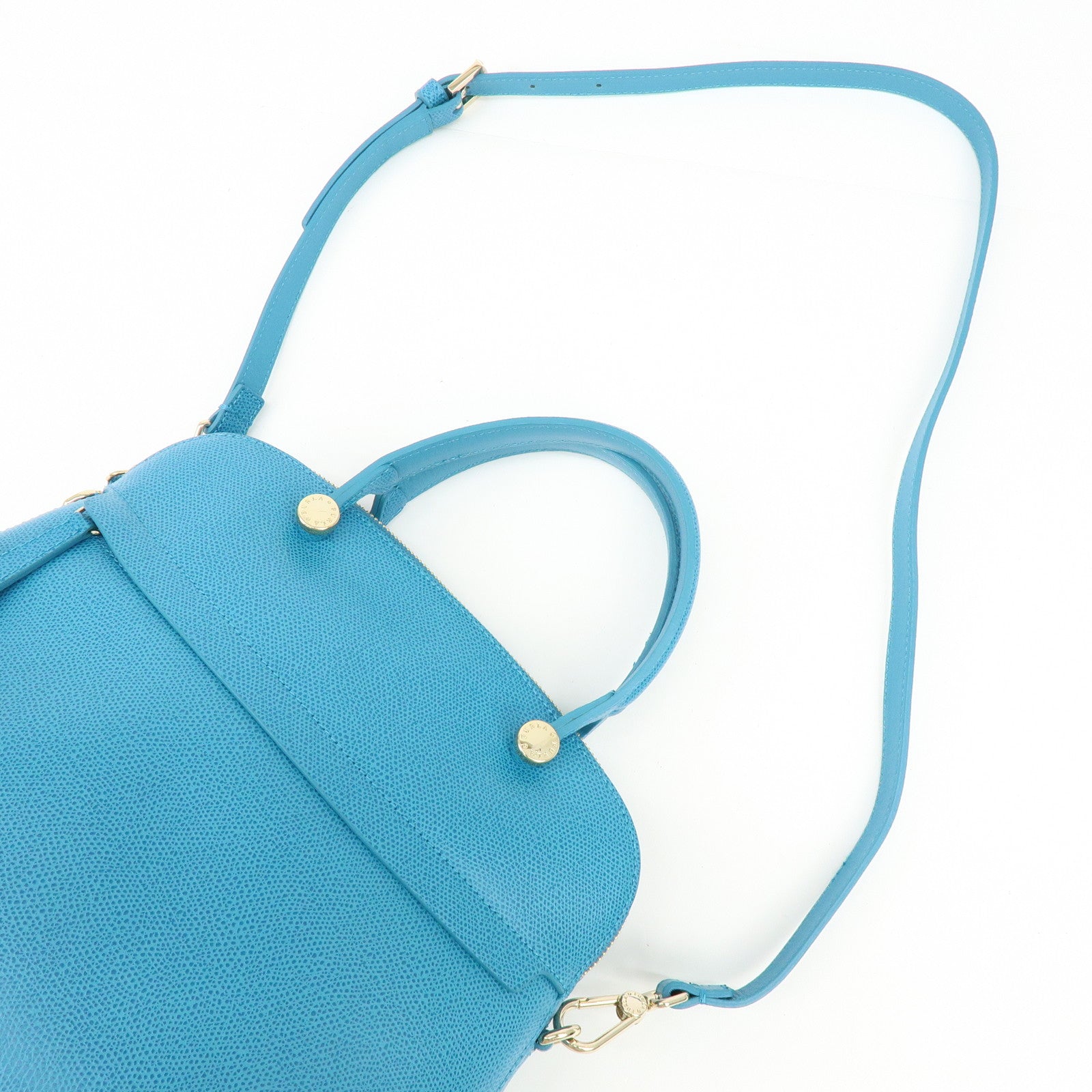 FURLA Set of 2 Leather 2Way Bag Hand Bag Shoulder Bag Black Blue