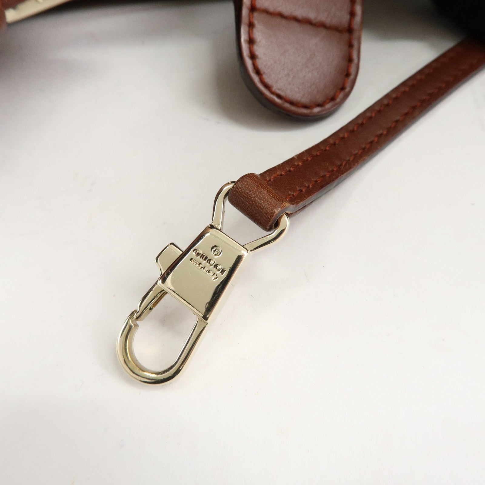 GUCCI Guccissima Leather Shoulder Bag Hand Bag Brown 145778 Used