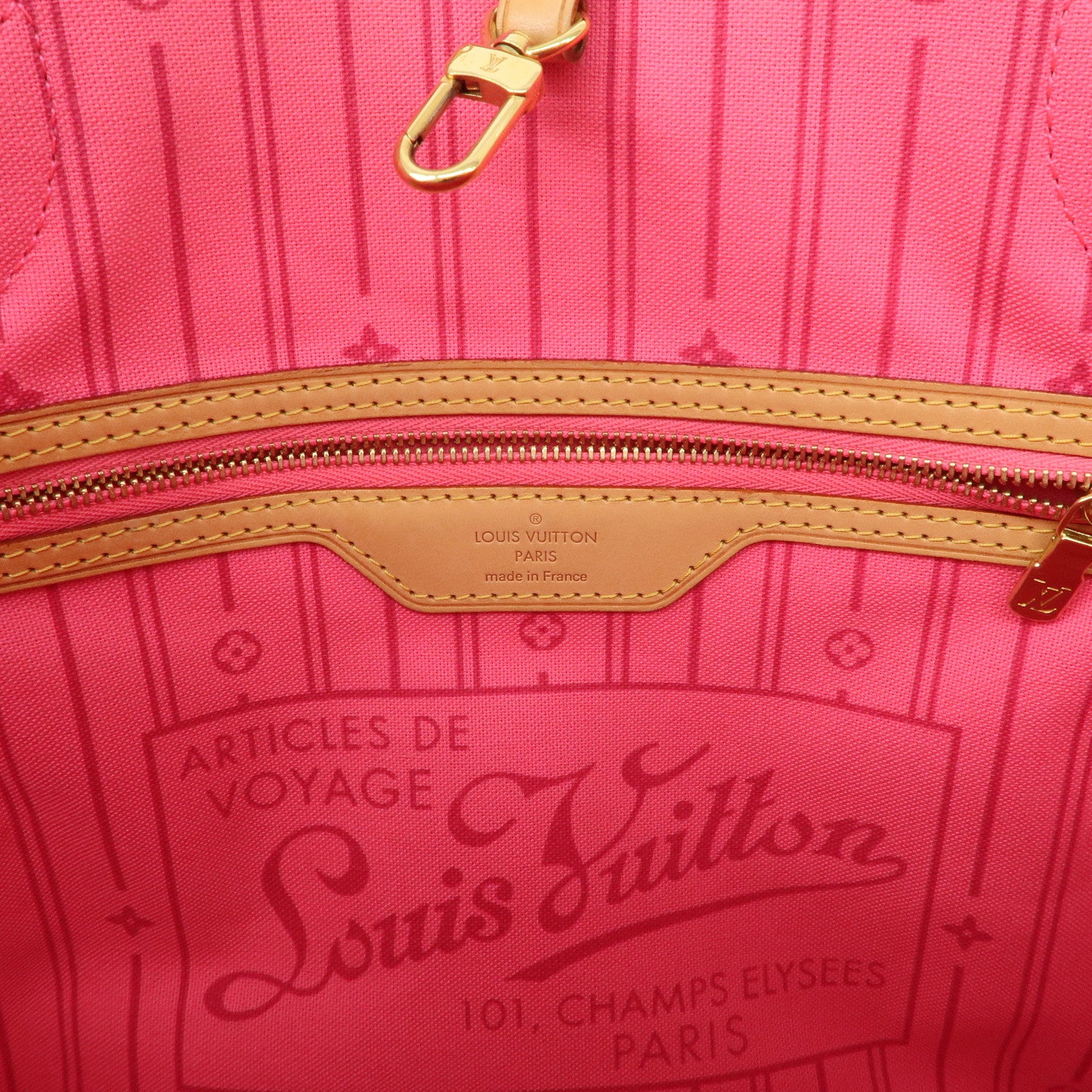 Louis Vuitton Monogram Rose Neverfull MM Tote Shoulder Bag M48613