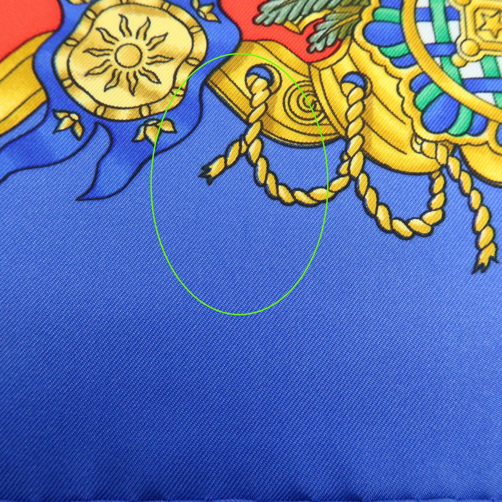 HERMES Carre 90 Silk 100% VOILES DE LUMIERE Scarf Red Blue