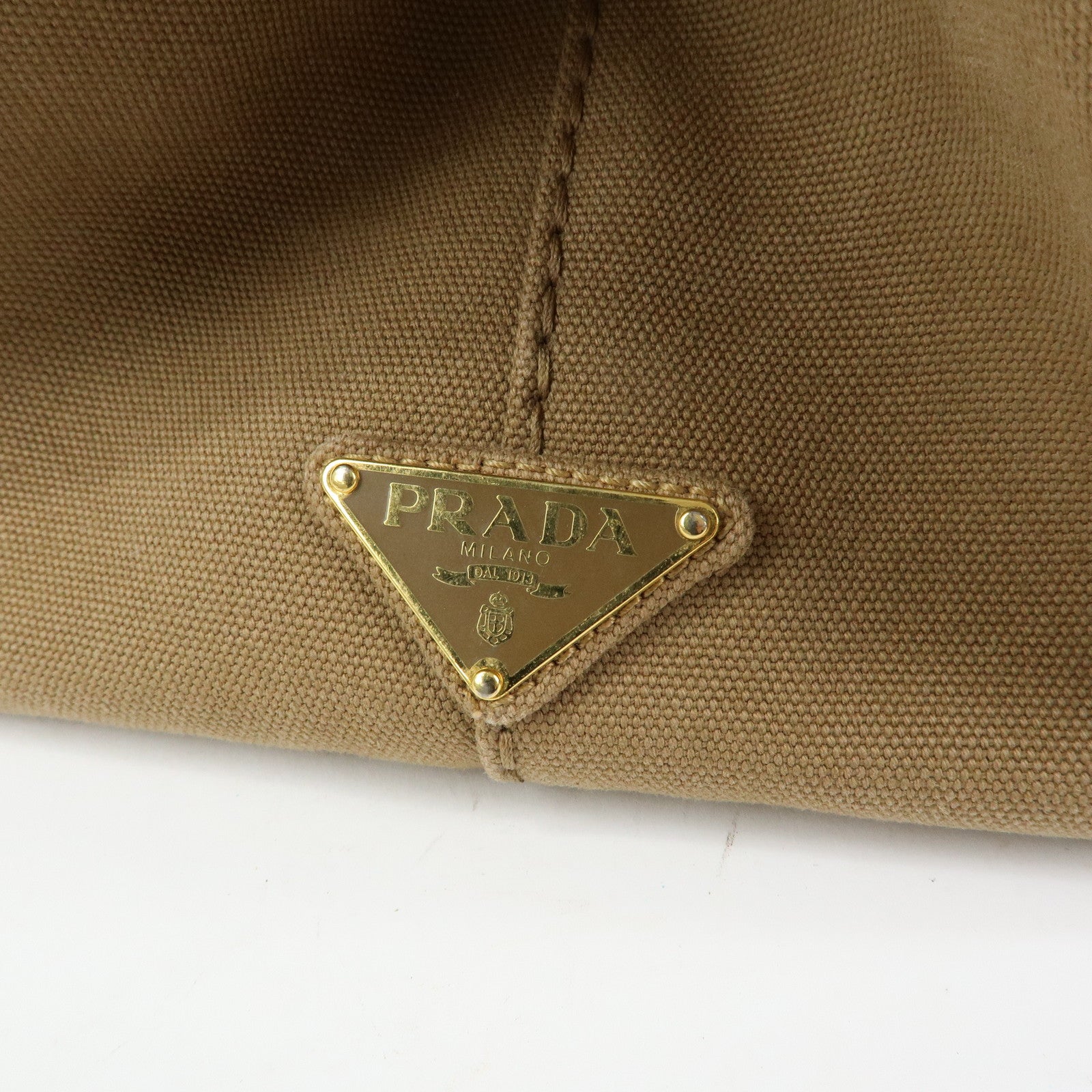 PRADA Triangle Logo CANAPA Canvas 2Way Bag Hand Bag Shoulder Bag