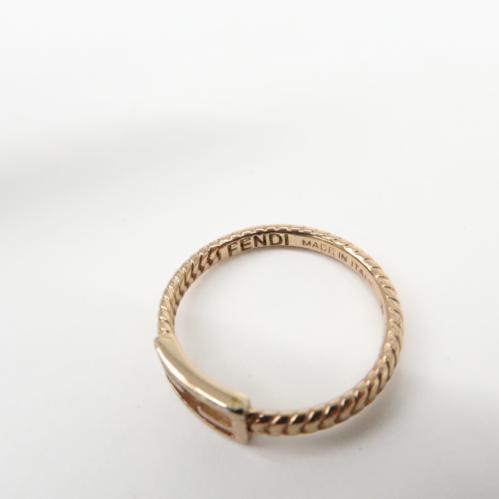 FENDI Baguette Ring M Metal Ring Gold 1A2621