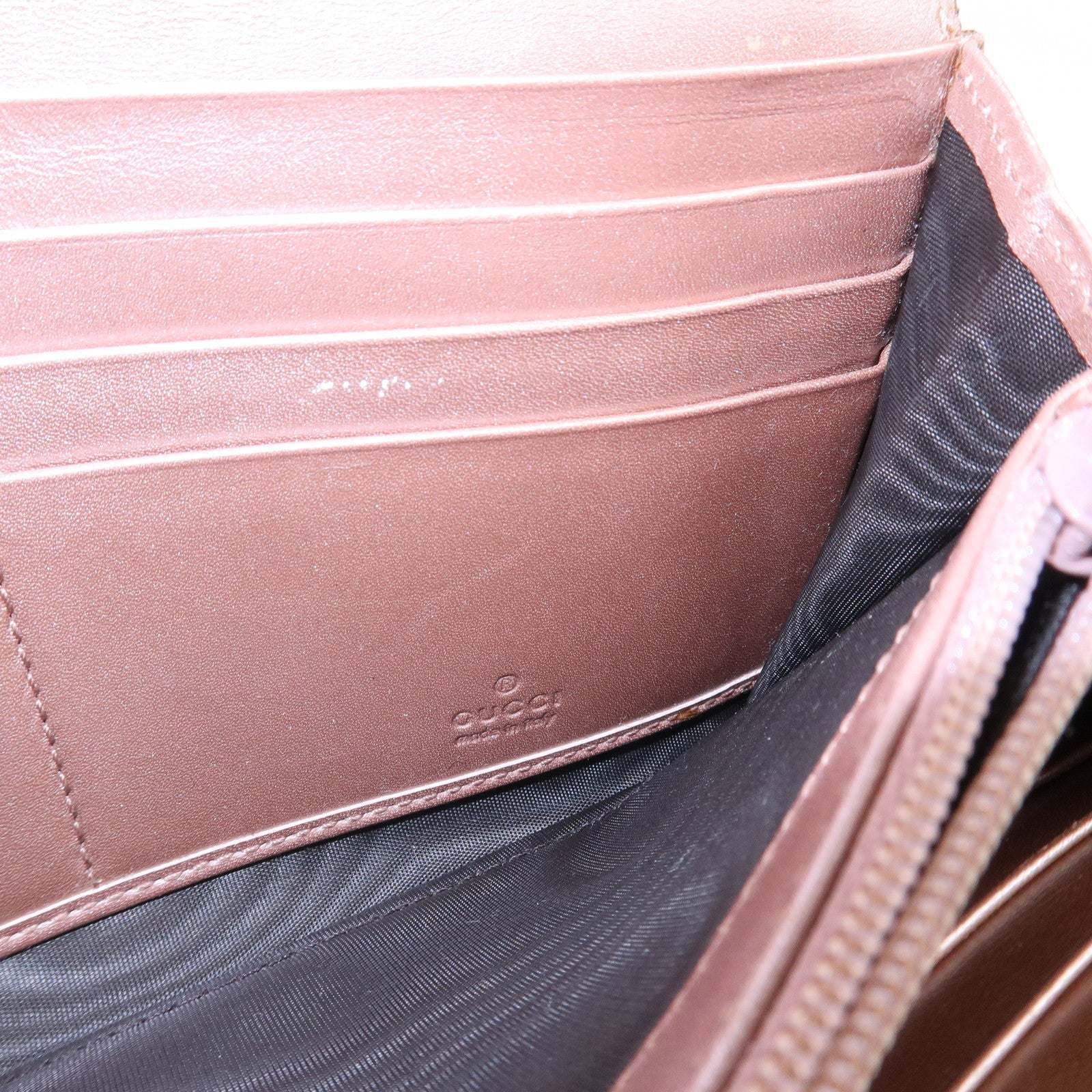 GUCCI Micro Guccissima Guccissima Set of 2 Long Wallet Pink Beige Pink