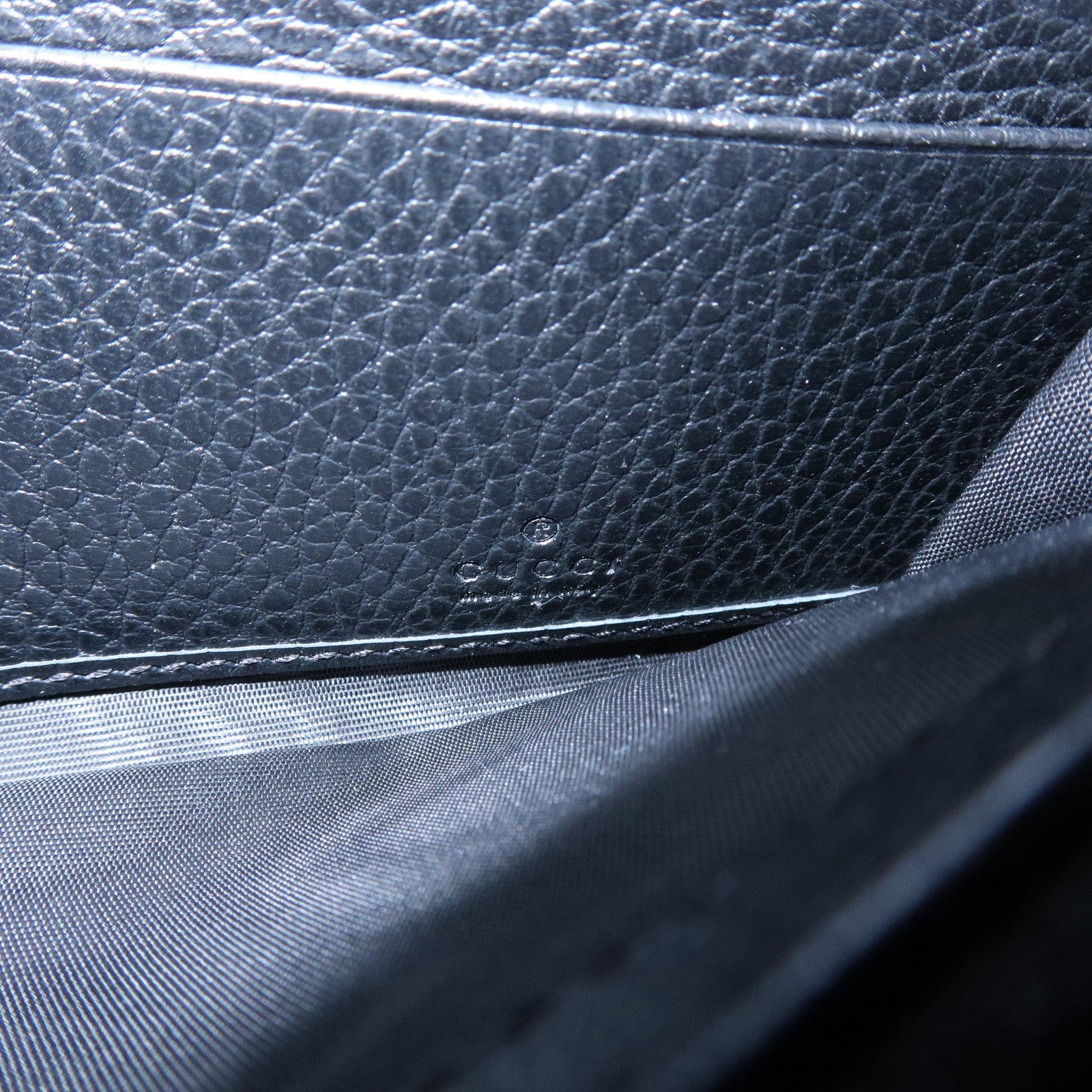 GUCCI GG Marmont Leather Long Wallet Black 456116