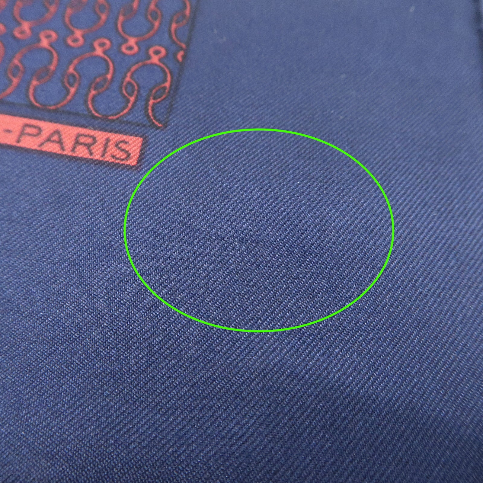 HERMES Petit Carre Silk 100% Mini Scarf Navy Red