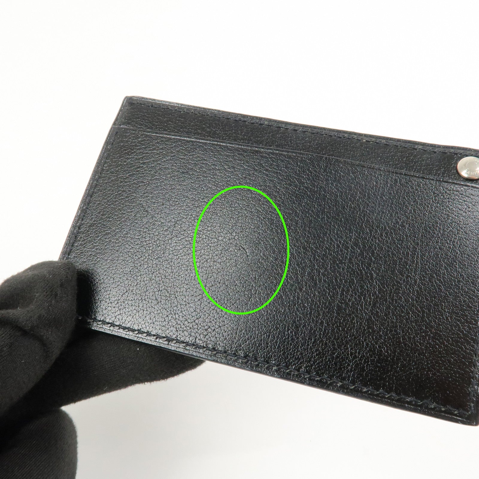 HERMES Evercalf Leather Chouchou Serie Button 笆｡I Stamped Pass Case