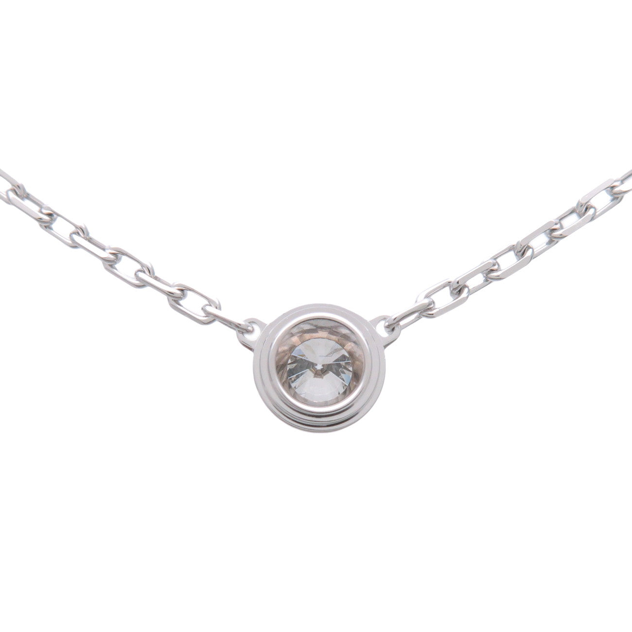 Cartier D'amour 1P Diamond Necklace SM 0.09ct 750WG White Gold