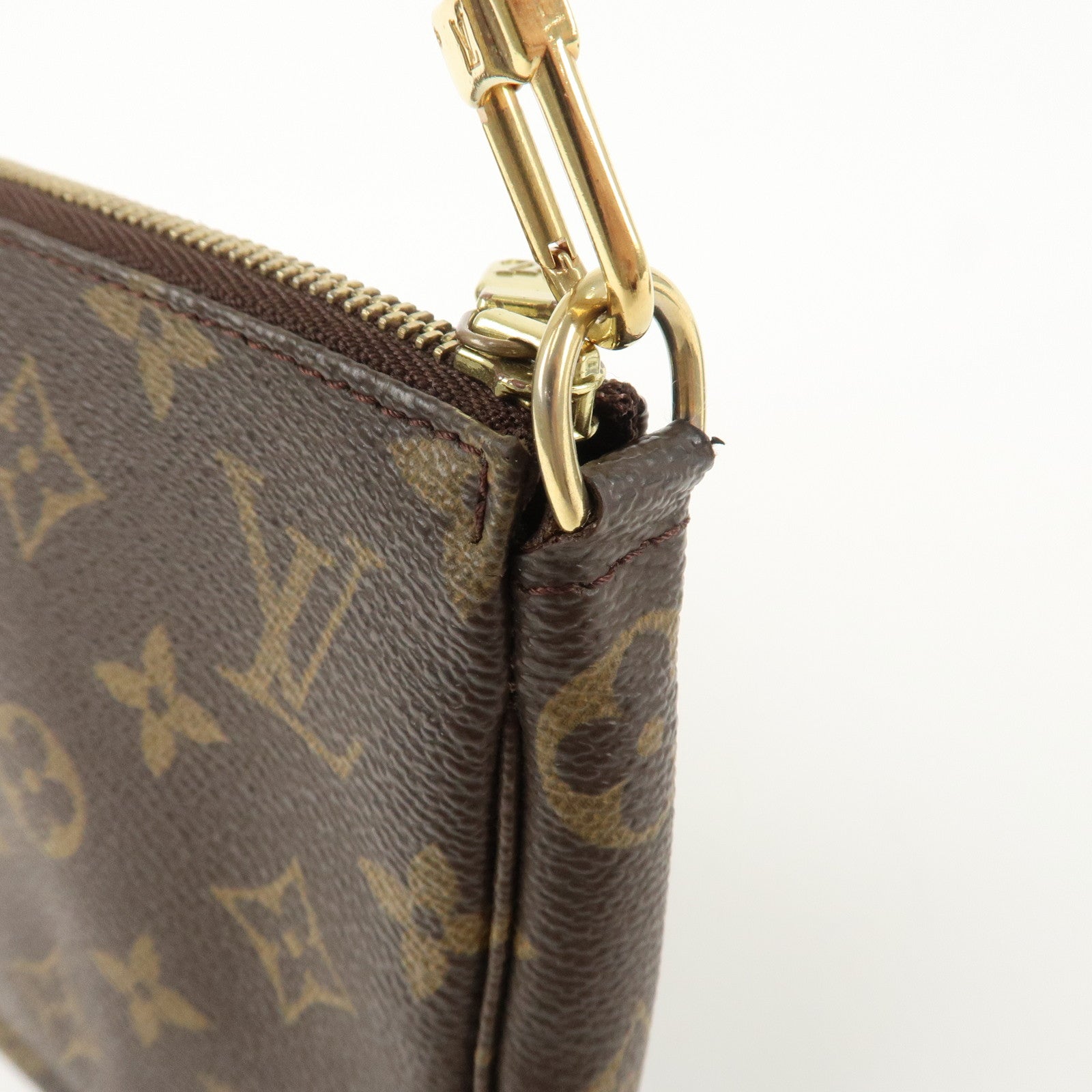 Louis Vuitton Monogram Pochette Accessoires Hand Bag Brown M51980