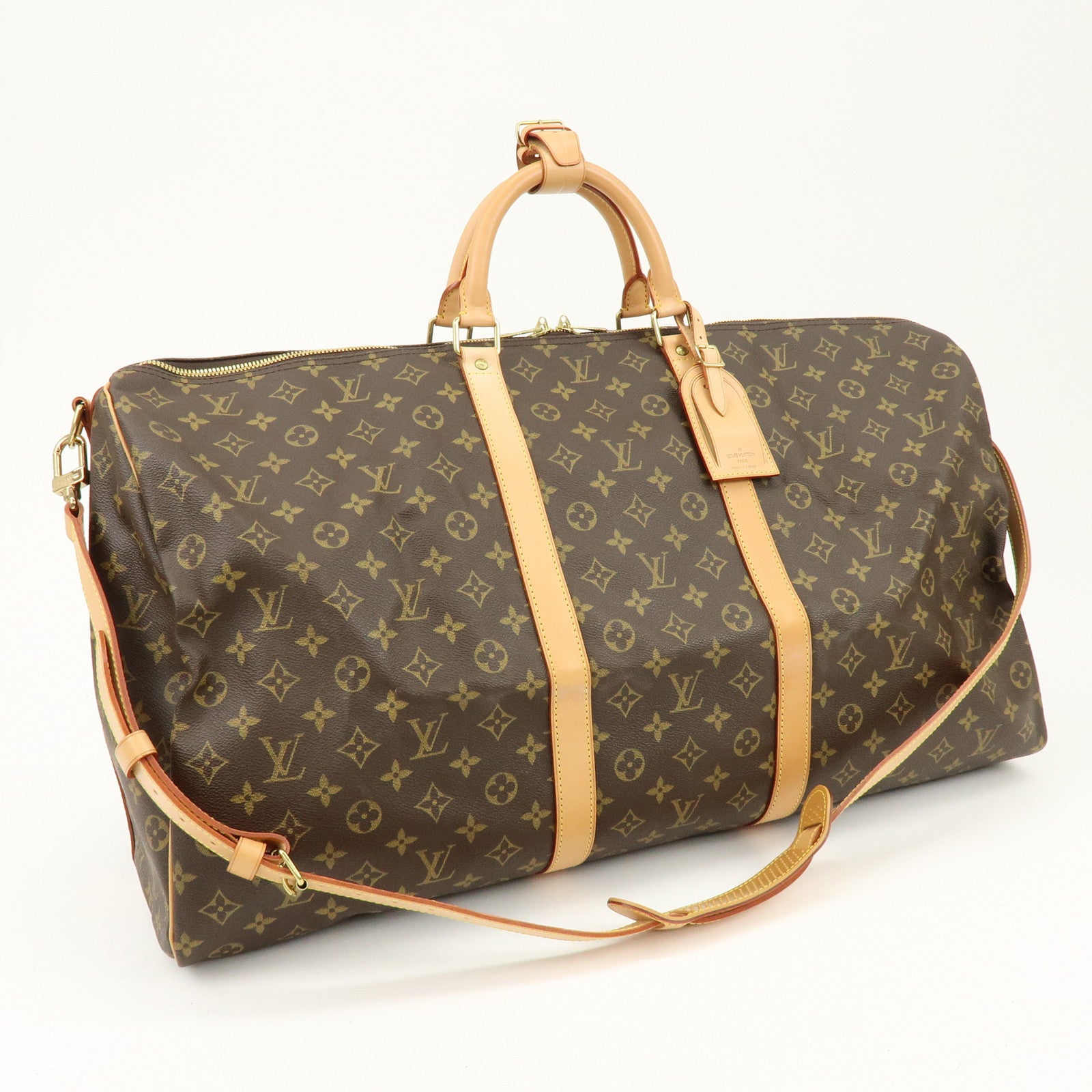 Louis Vuitton Monogram Keep All Bandouliere 60 Boston Bag M41412