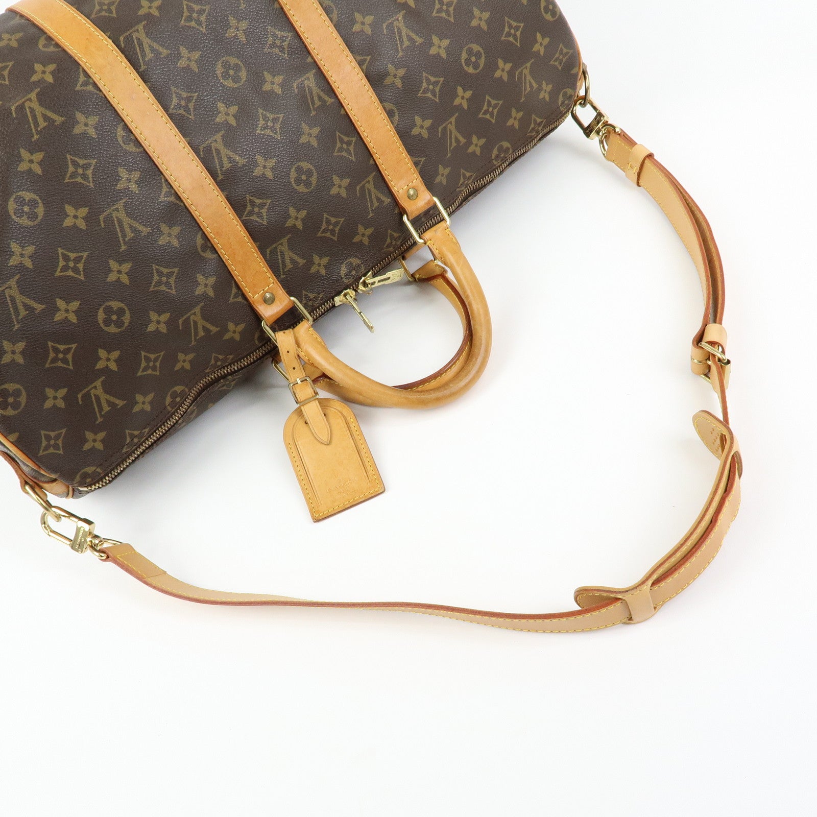 Louis Vuitton Monogram Keep All Bandouliere 50 Boston Bag M41416