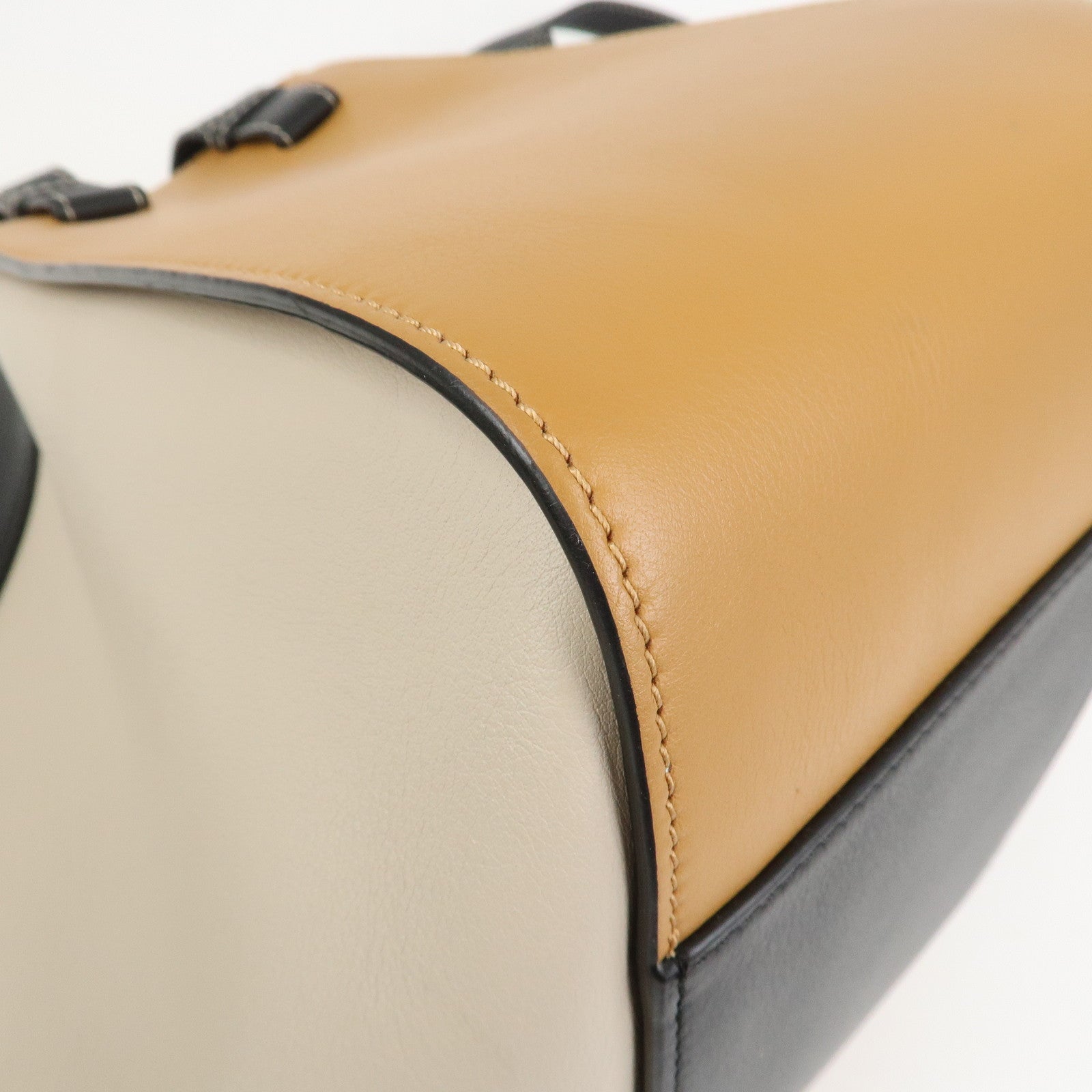 LOEWE Anagram Hammock Small Shoulder Bag Crossbody Bag Beige Black