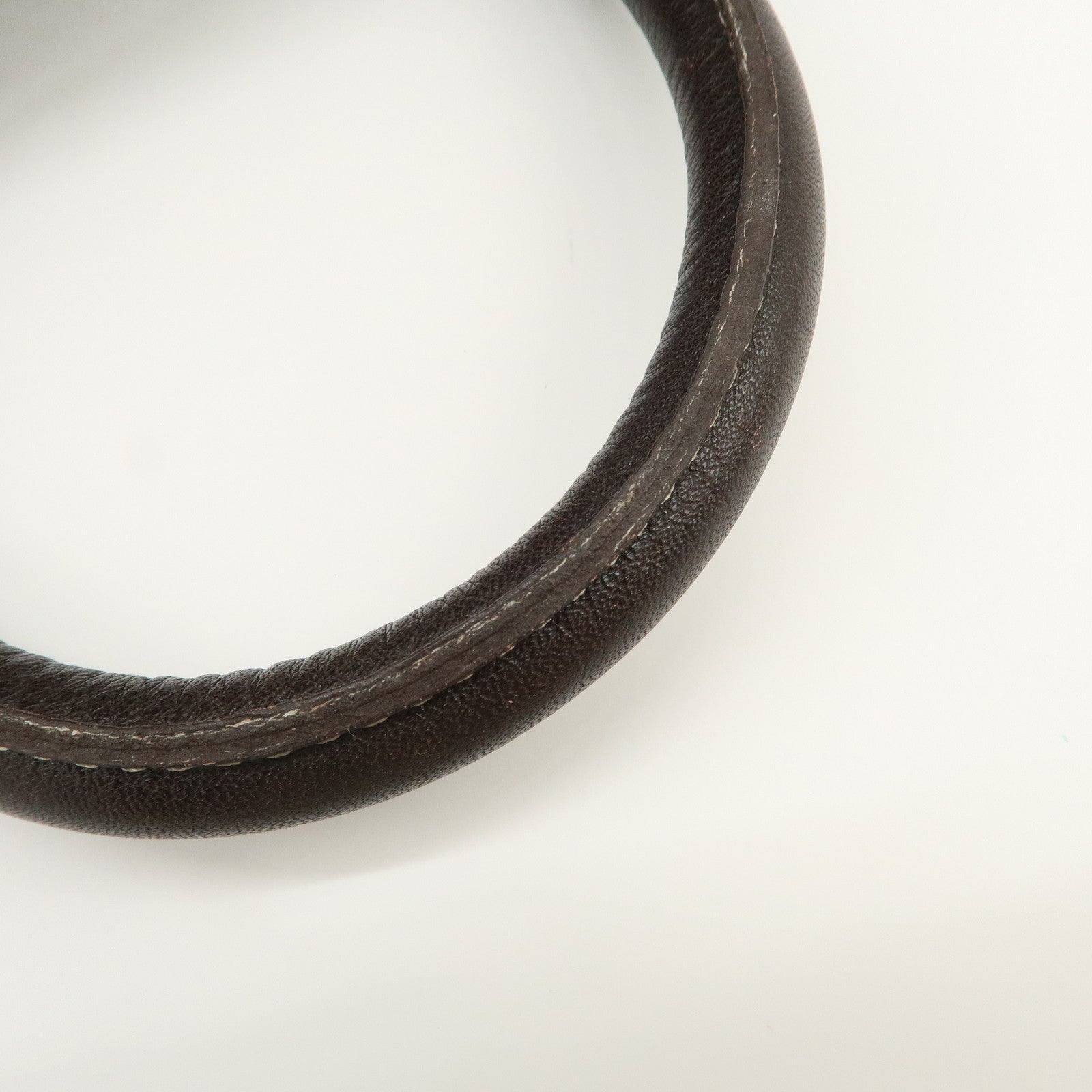 LOEWE Anagram Leather Boston Bag Hand Bag Dark Brown