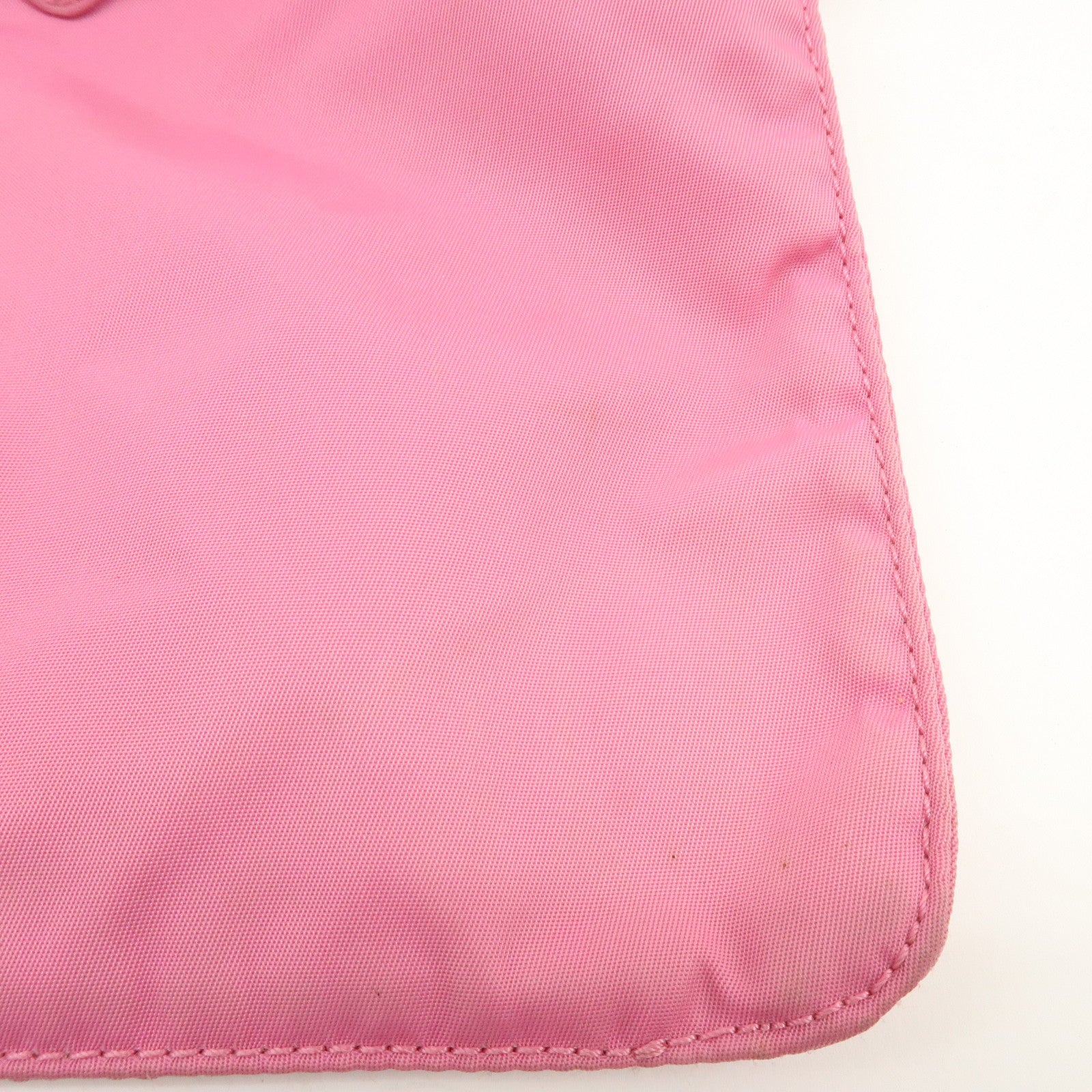 PRADA Triangle Logo Nylon Shoulder Bag Crossbody Bag Pink