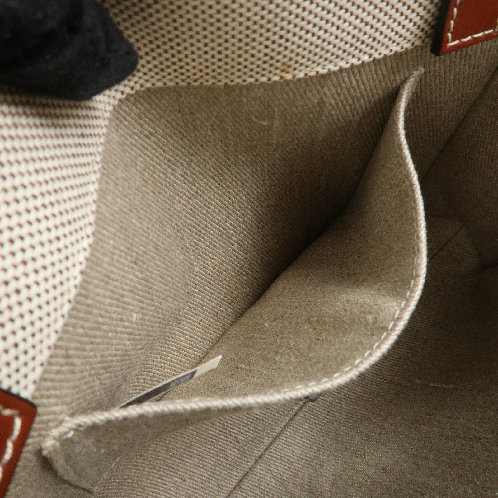 Chloe Woody Canvas Leather 2Way Bag Shoulder Bag Natural Brown