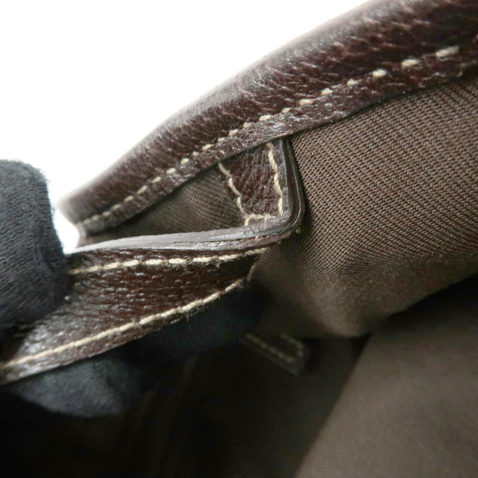 GUCCI Princy Sherry GG Canvas Leather Tote Bag Hand Bag 163805
