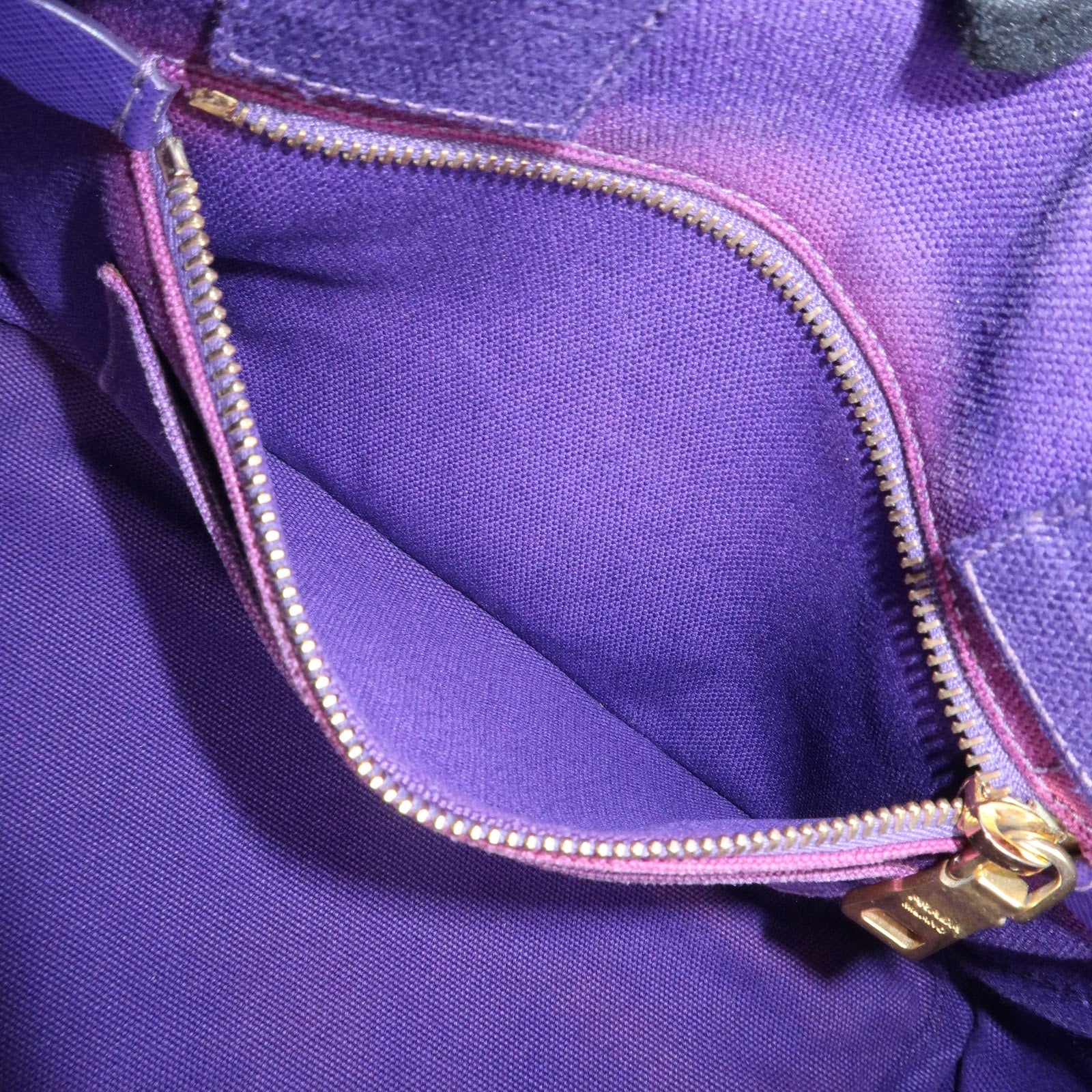 PRADA Logo Canapa Mini Canvas 2Way Tote Shoulder Bag Purple BN2439 Used