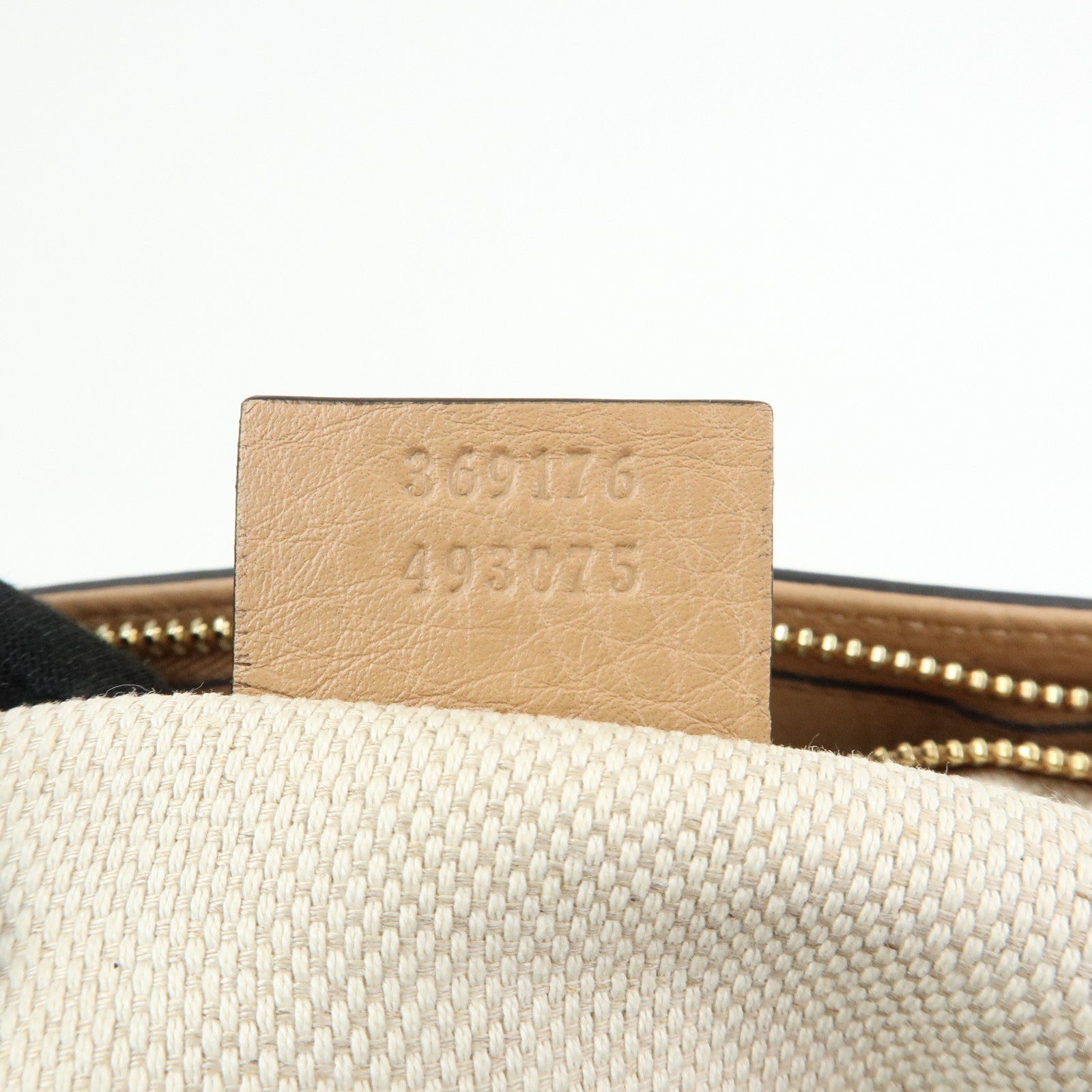 GUCCI SOHO Interlocking G Leather 2Way Hand Bag Beige 369176