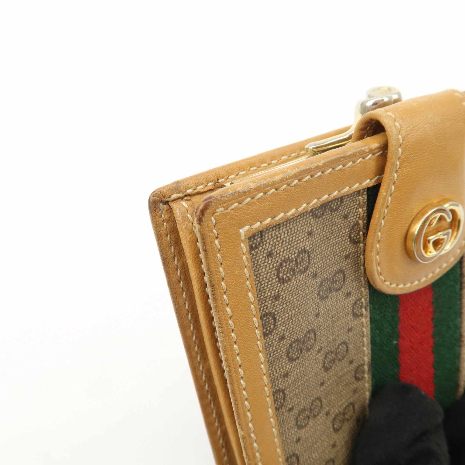GUCCI Interlocking G GG Crystal Leather Bi-fold Wallet 035 904 0902