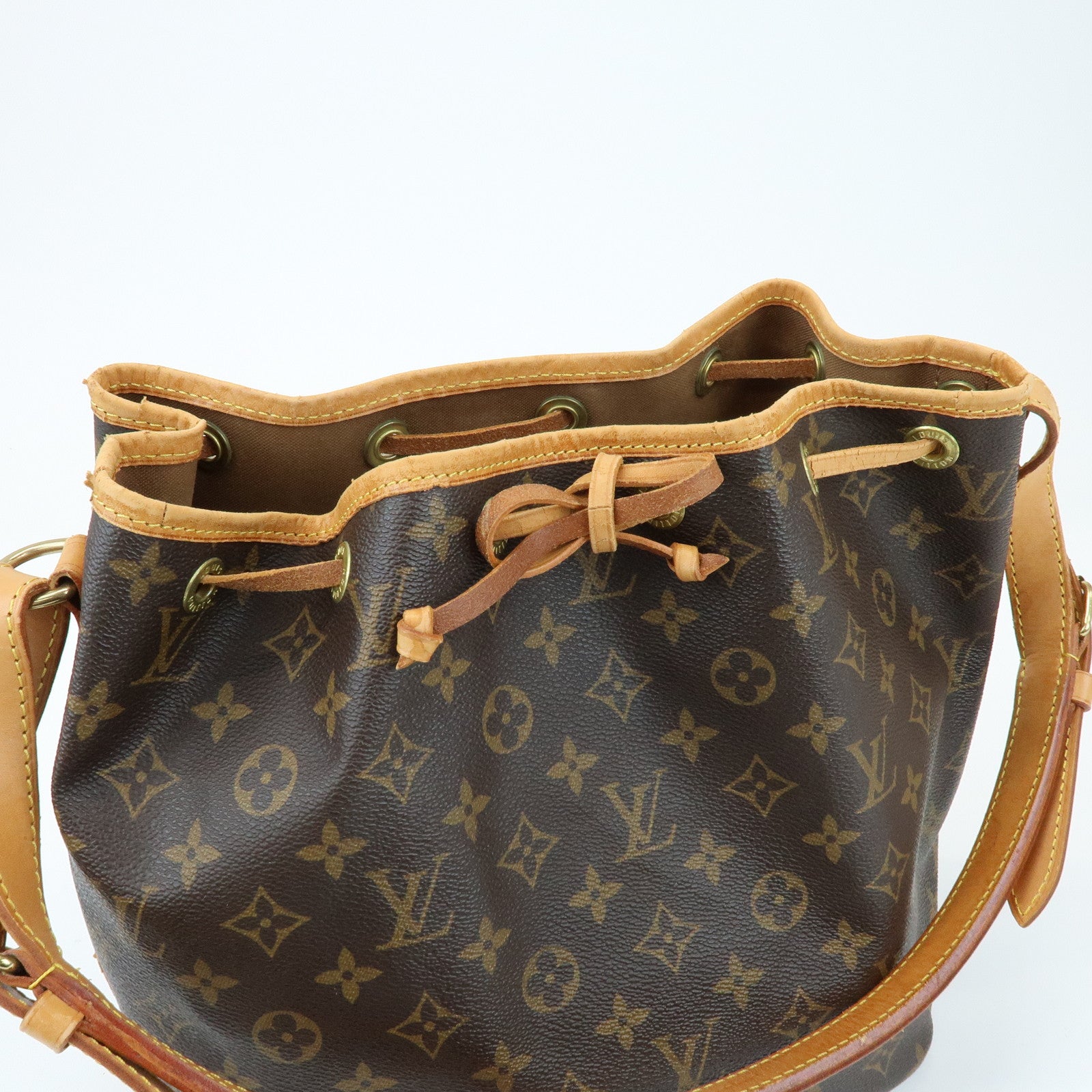 Louis Vuitton Monogram Canvas Petit Noe Shoulder Bag Brown M42226