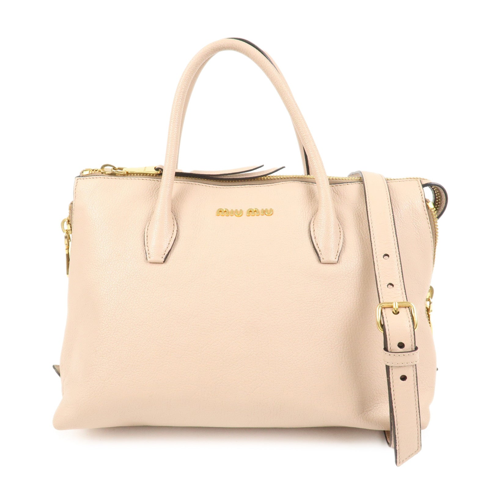 MIU MIU MADRAS 2WAY Bag Hand Bag Shoulder Bag Pink RN1016