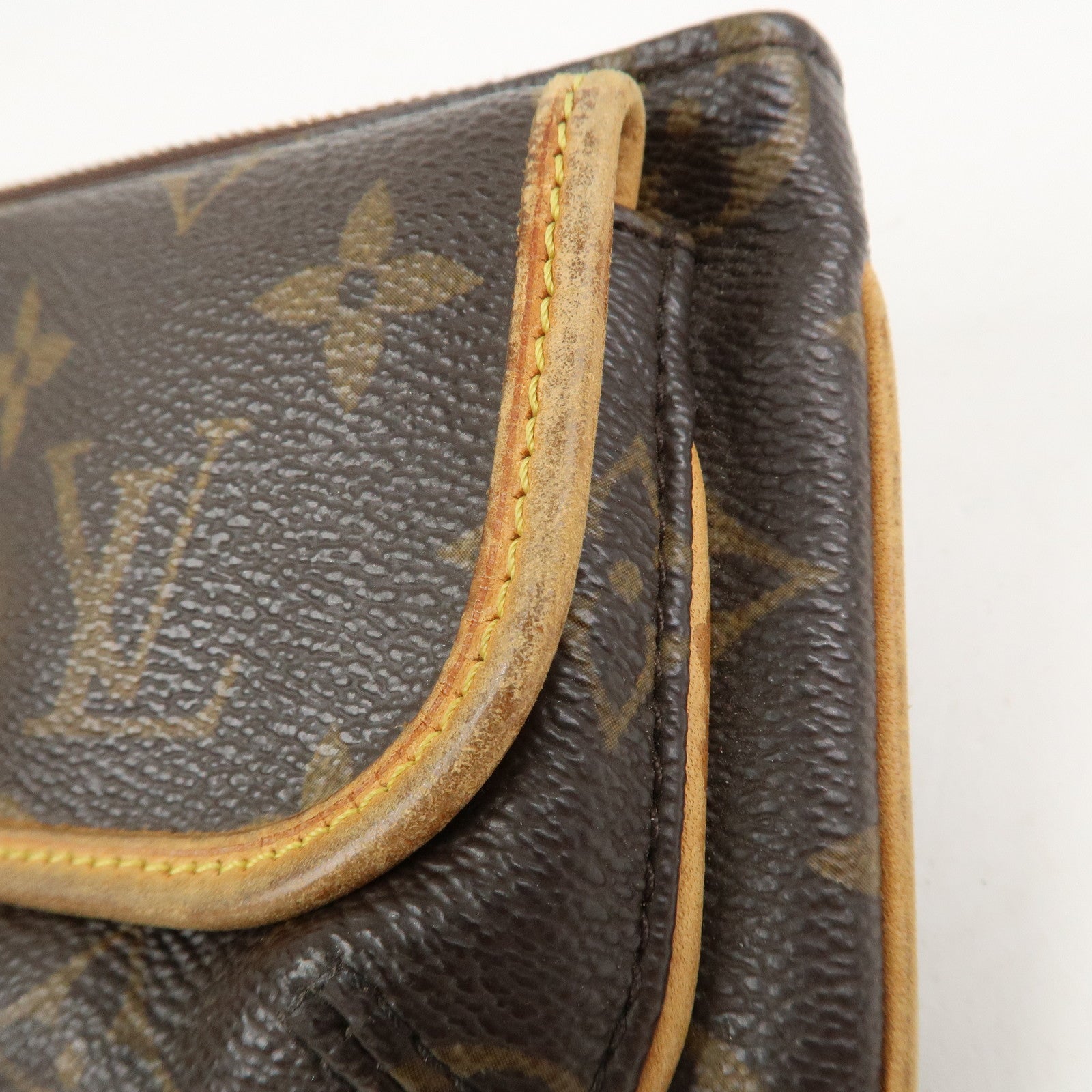 Louis Vuitton Monogram Pochette Tikal Pouch Purse Brown M60019