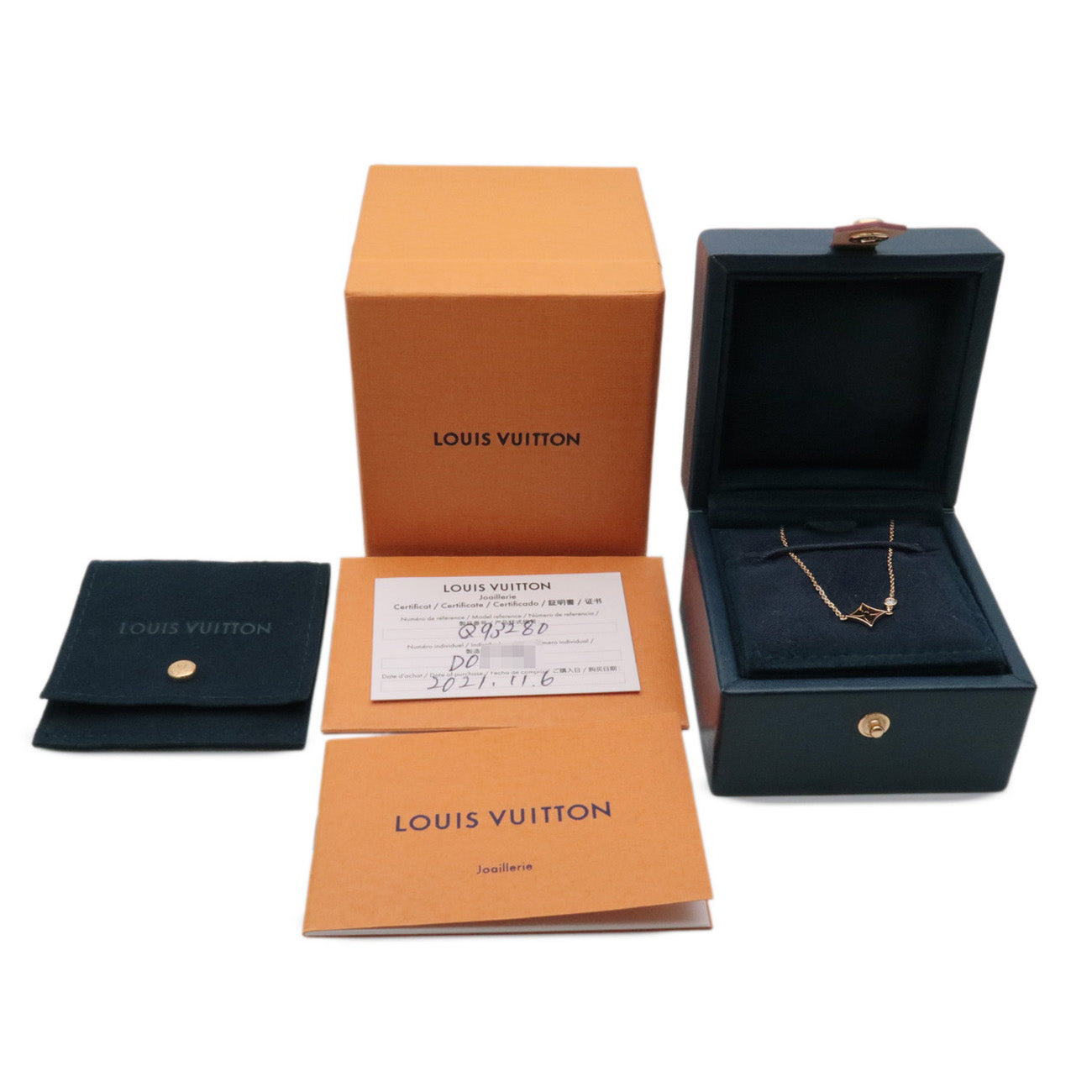 Louis Vuitton Pandantiff Idylle 1P Diamond Necklace K18YG Q93280