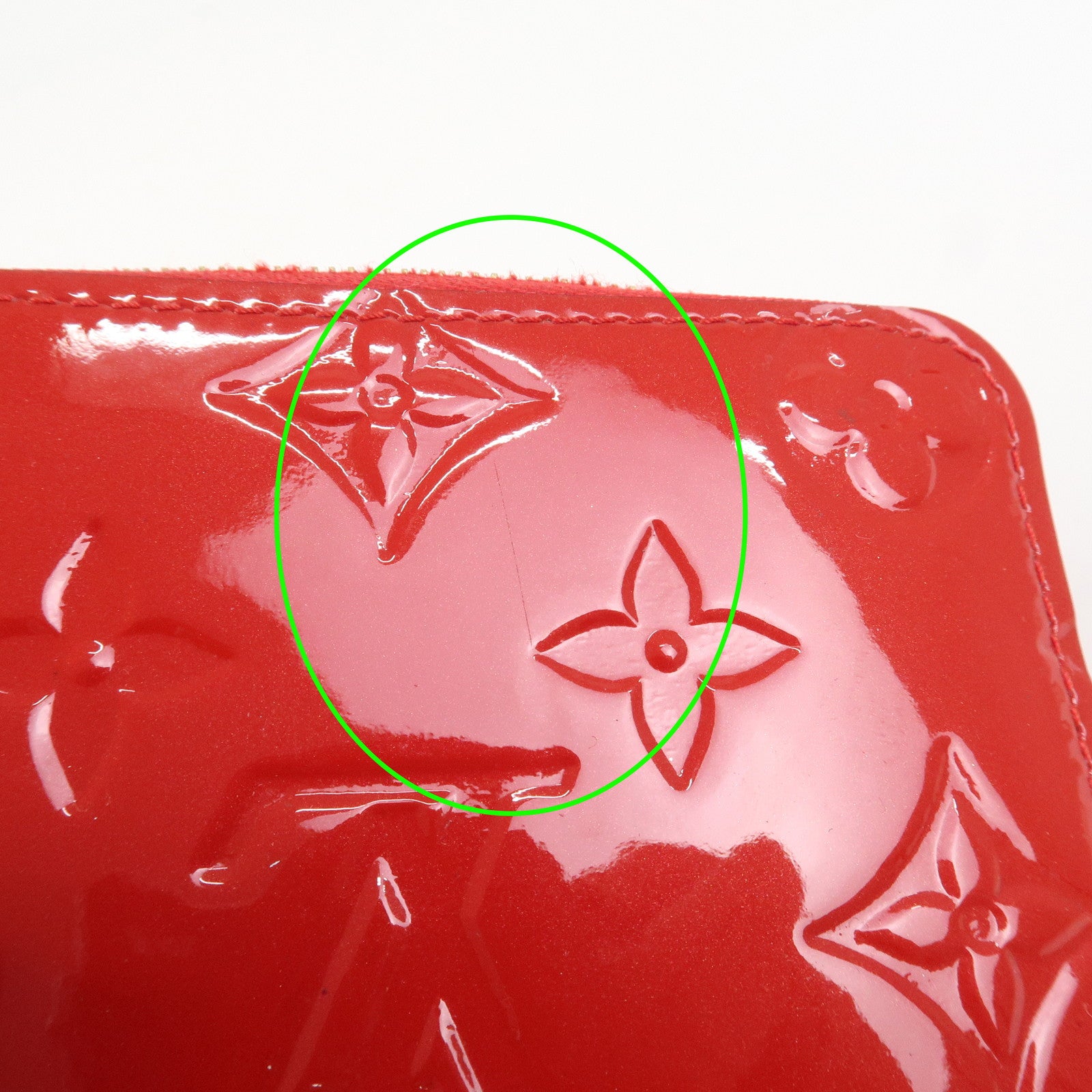 Louis Vuitton Vernis Leather Zippy Coin Purse Wallet Cerise M90202