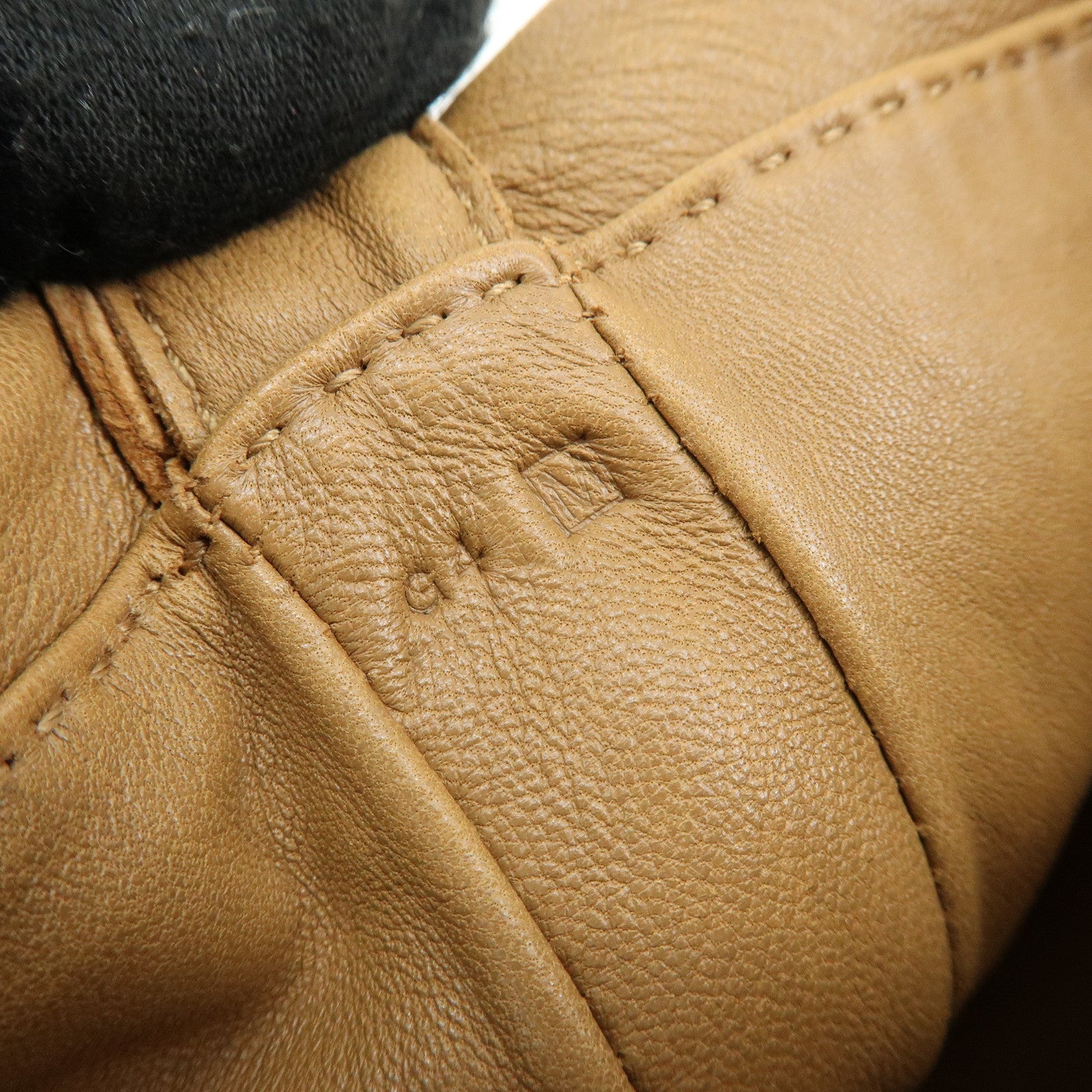 HERMES Leather Clou de Selle Shoulder Bag Crossbody Bag Brown