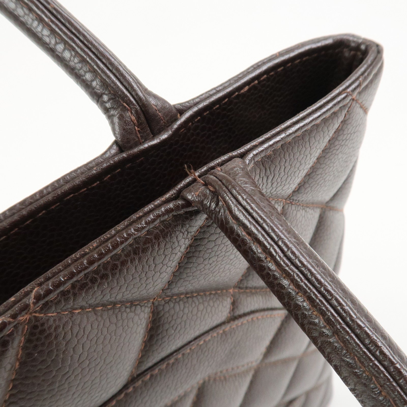 CHANEL Matelasse Caviarskin Medallion Tote Bag Hand Bag A01804